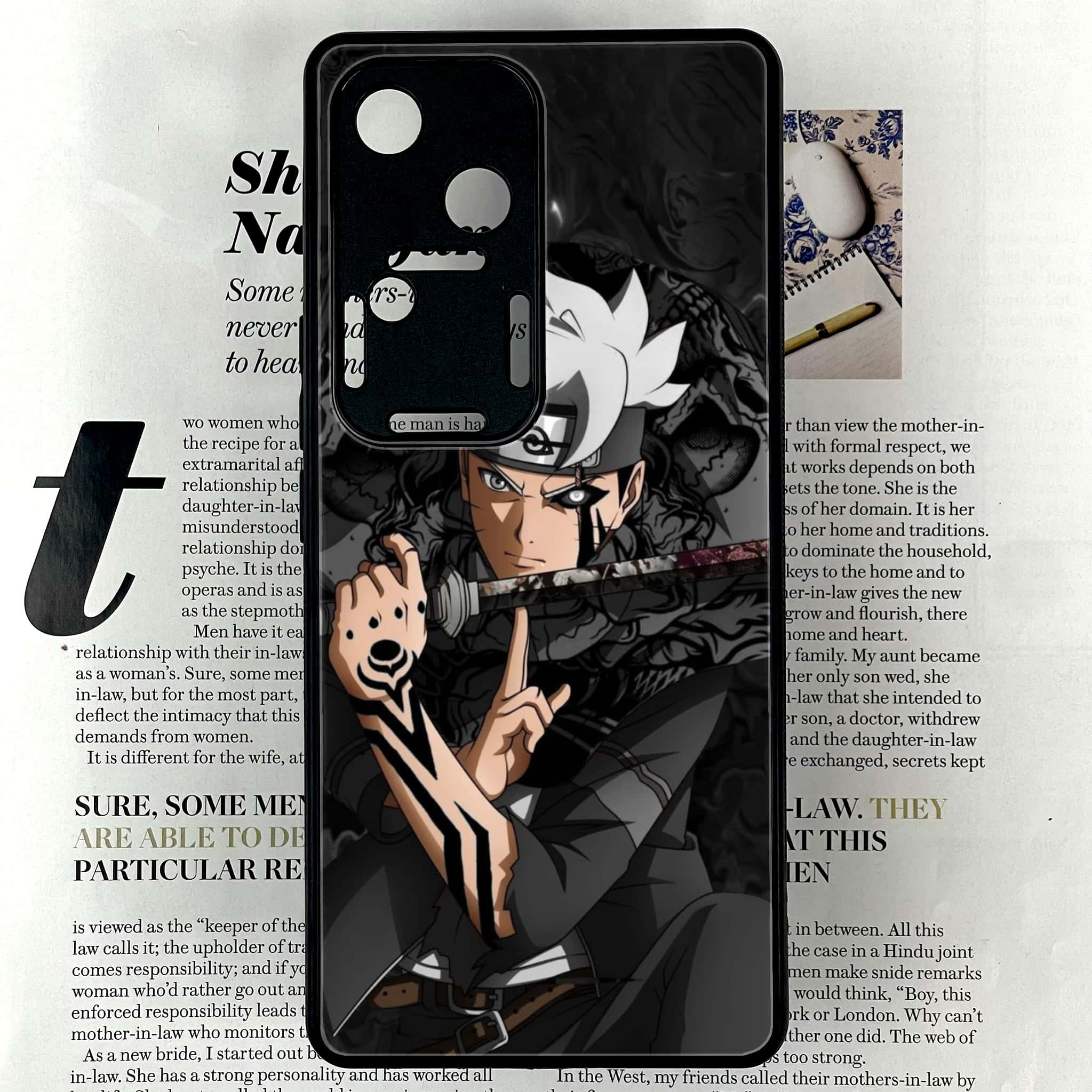 Vivo V30 - Anime 2.0 Series - Premium Printed Glass soft Bumper shock Proof Case