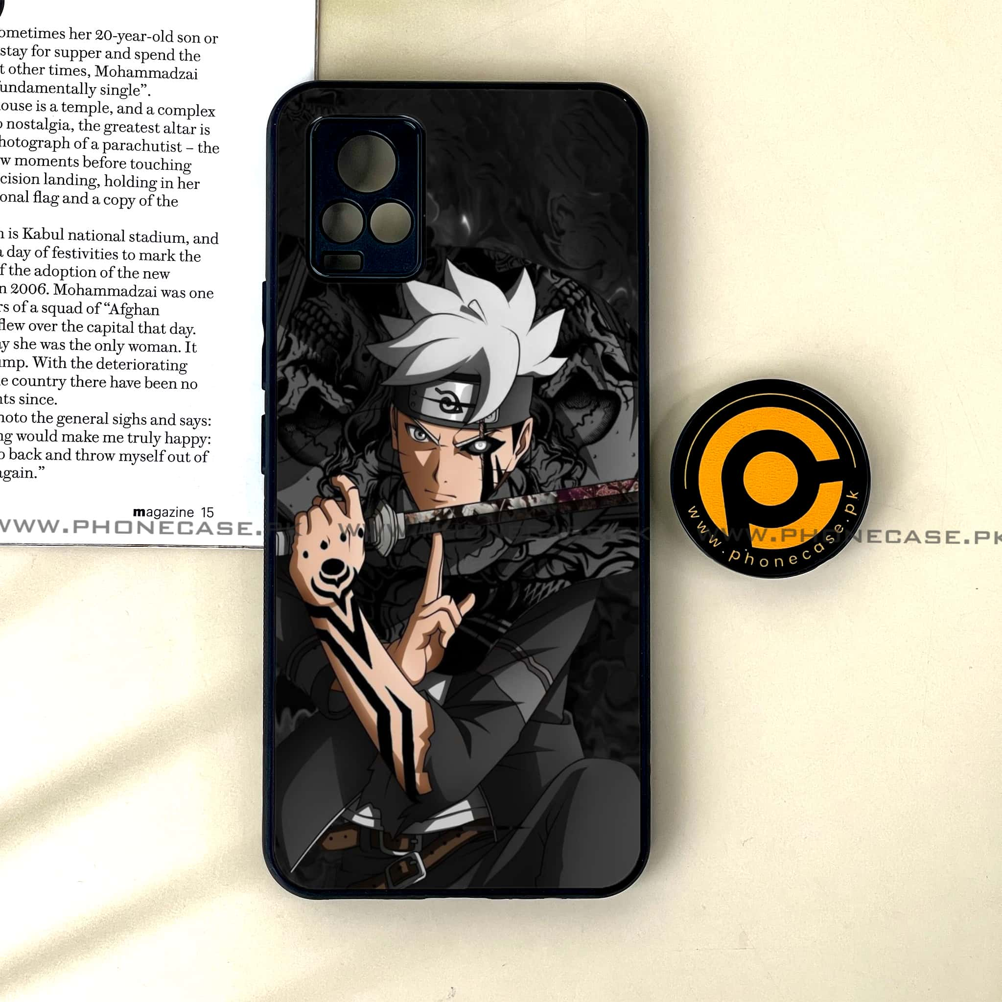 Vivo V20 - Anime 2.0 Series - Premium Printed Glass soft Bumper shock Proof Case