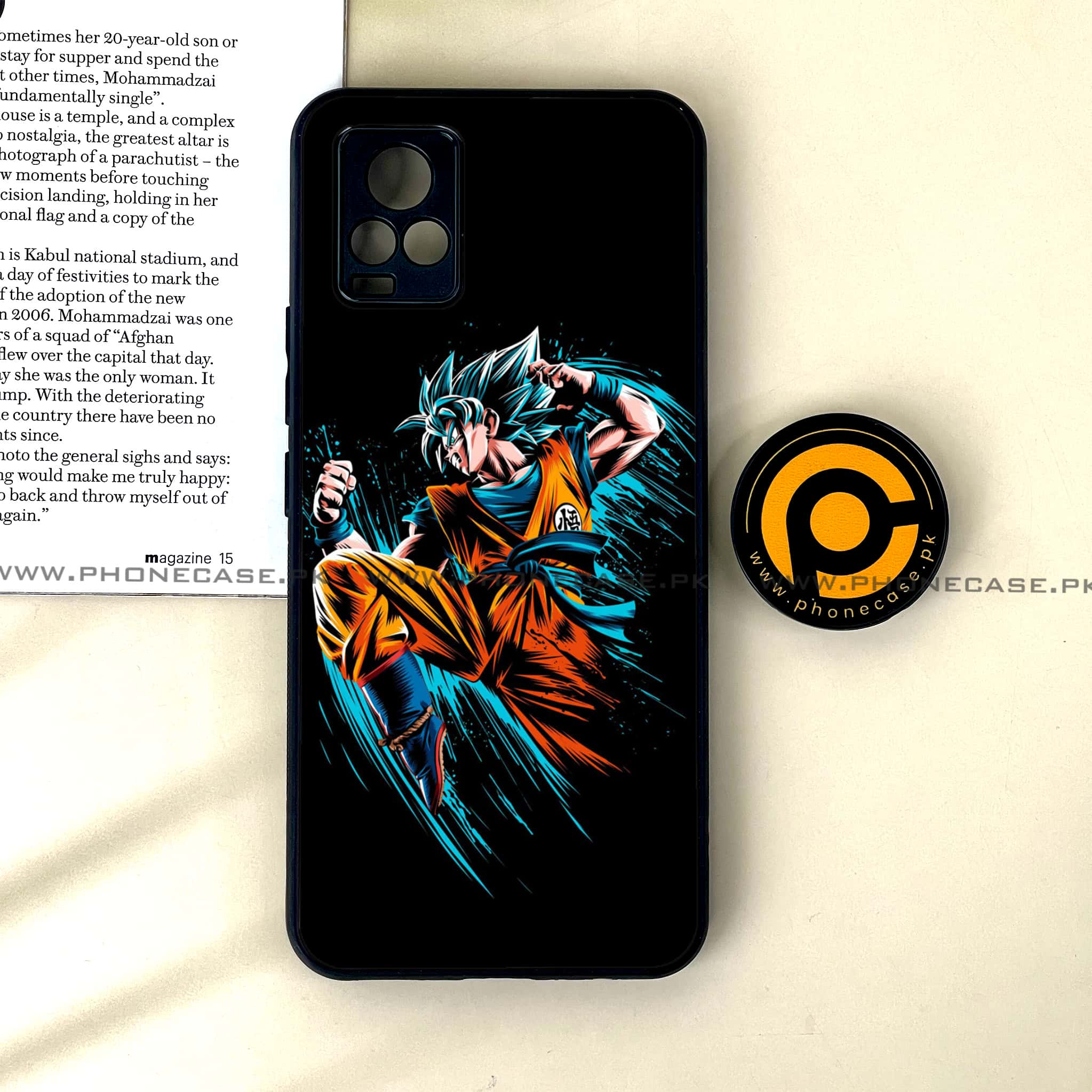 Vivo V20 - Anime 2.0 Series - Premium Printed Glass soft Bumper shock Proof Case