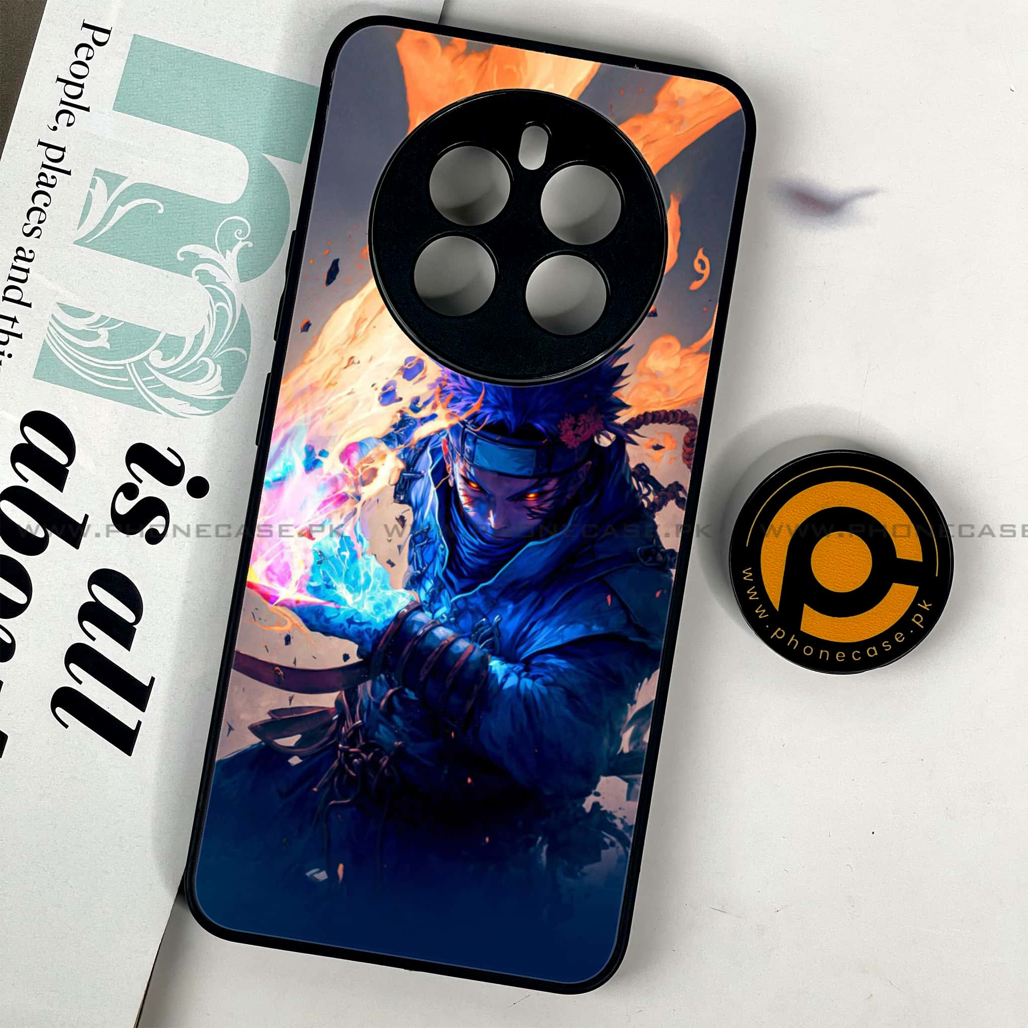 Realme 12 - Anime 2.0 Series - Premium Printed Glass soft Bumper shock Proof Case