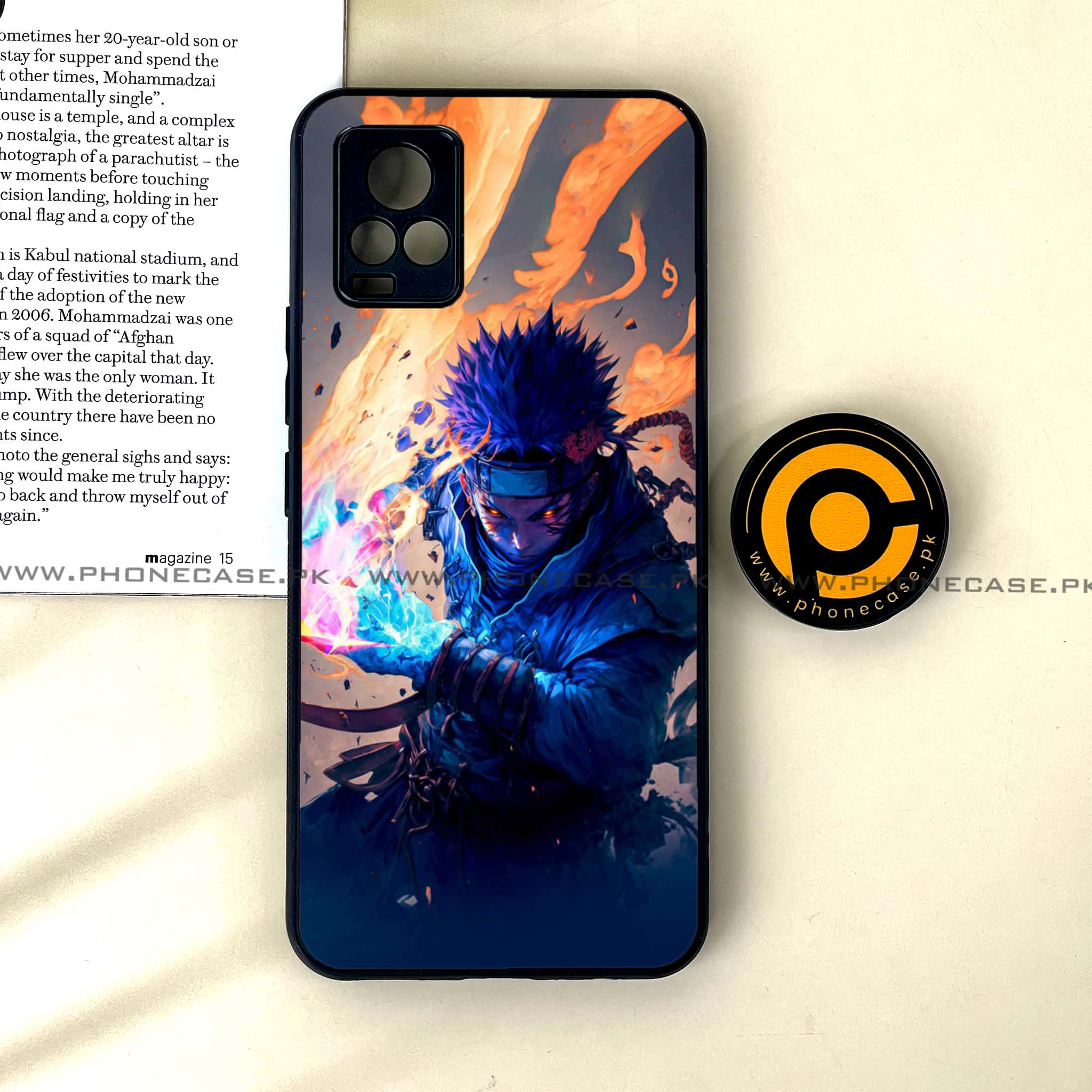 Vivo V20 - Anime 2.0 Series - Premium Printed Glass soft Bumper shock Proof Case