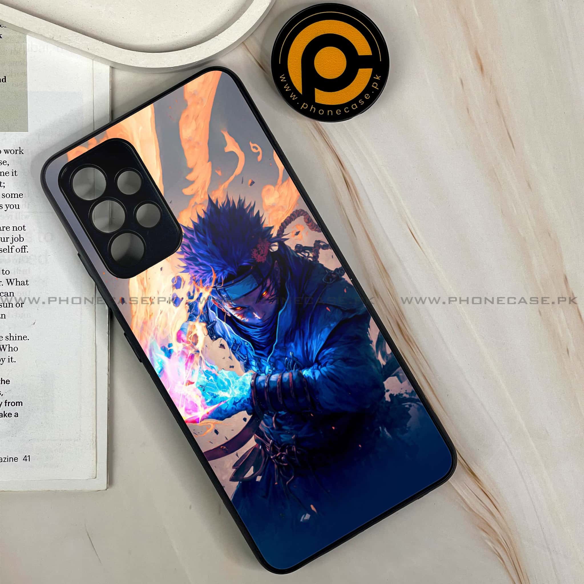 Galaxy A32 - Anime 2.0 Series - Premium Printed Glass soft Bumper shock Proof Case