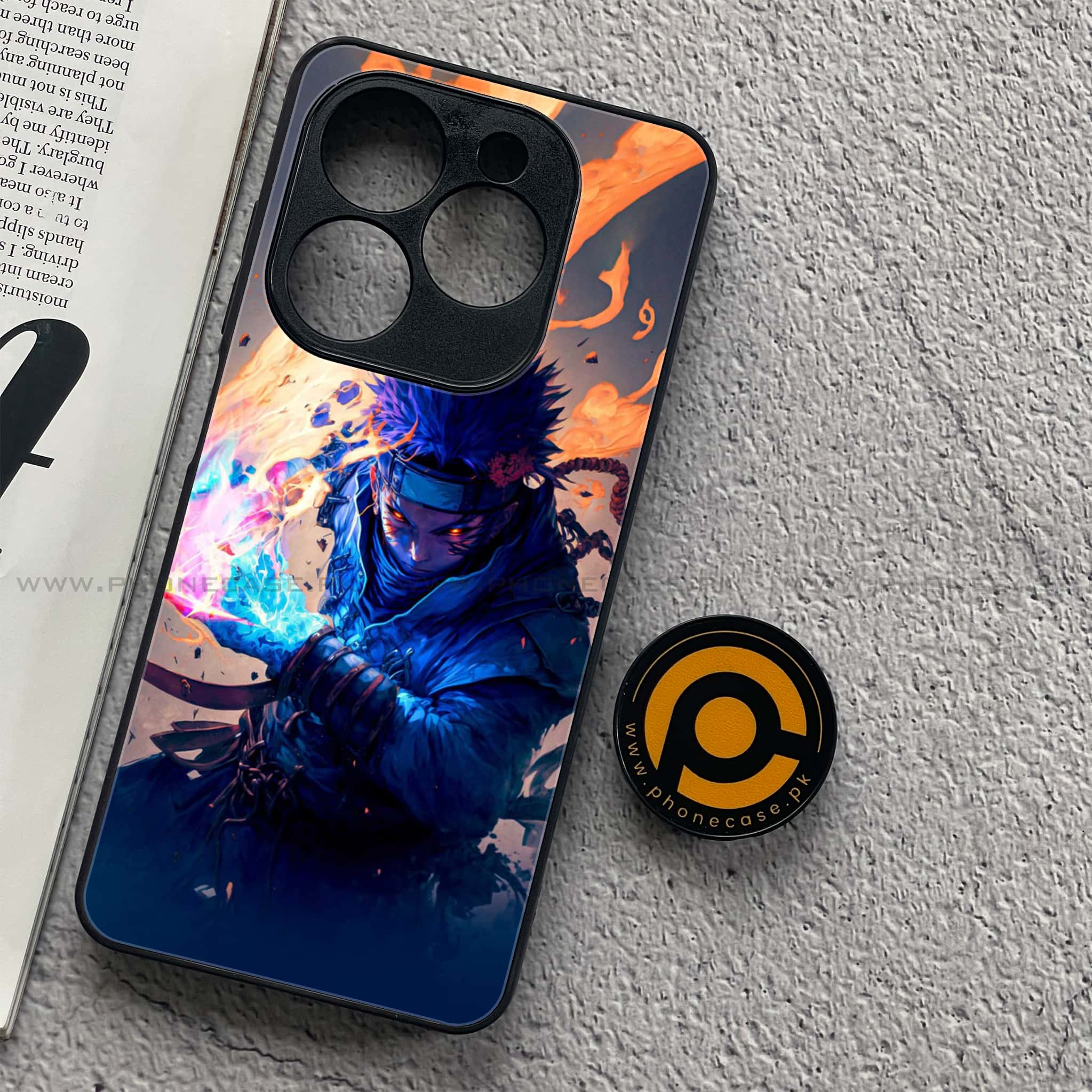 Tecno Spark 20C - Anime 2.0 Series - Premium Printed Glass soft Bumper shock Proof Case