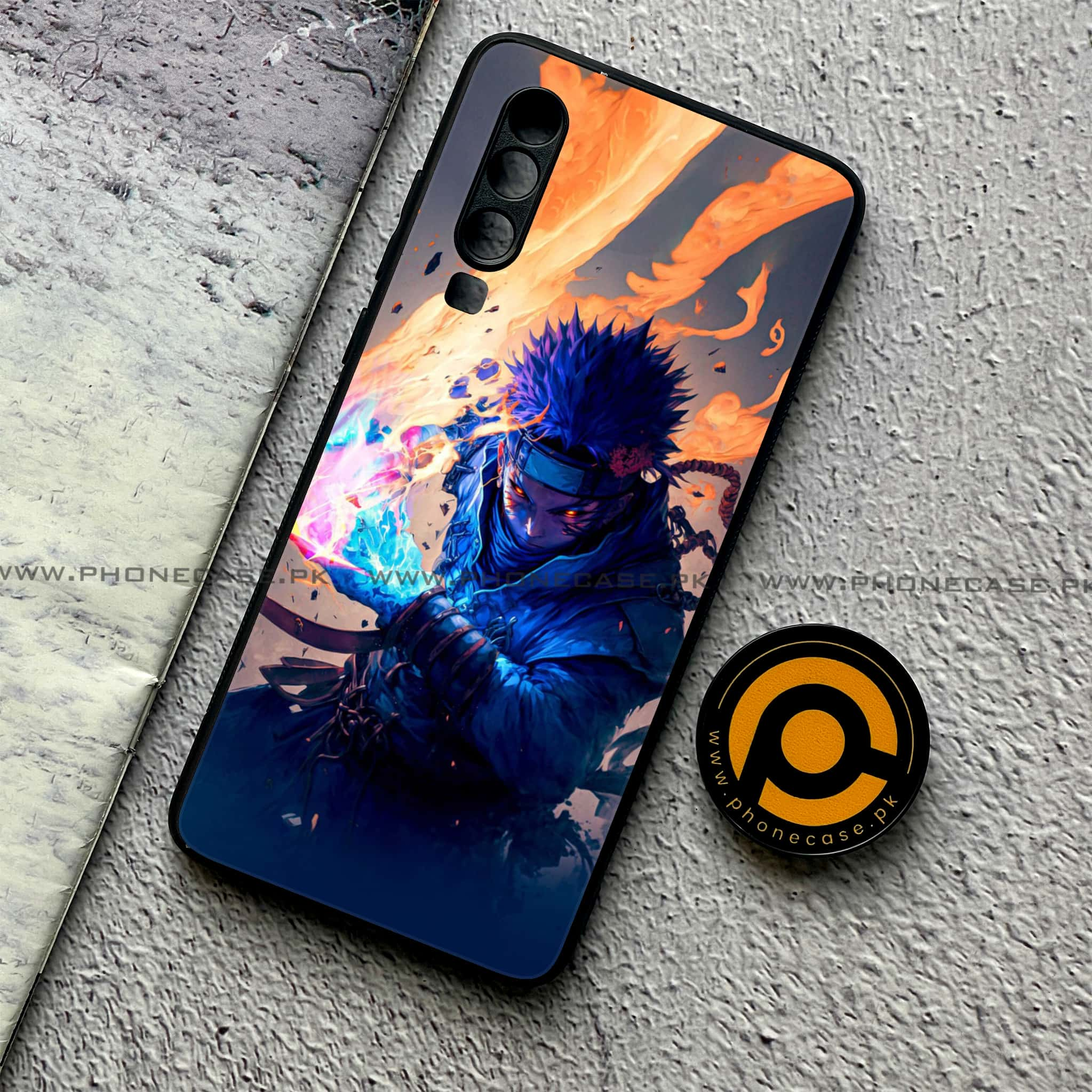 Huawei P30 - Anime 2.0 Series - Premium Printed Glass soft Bumper shock Proof Case