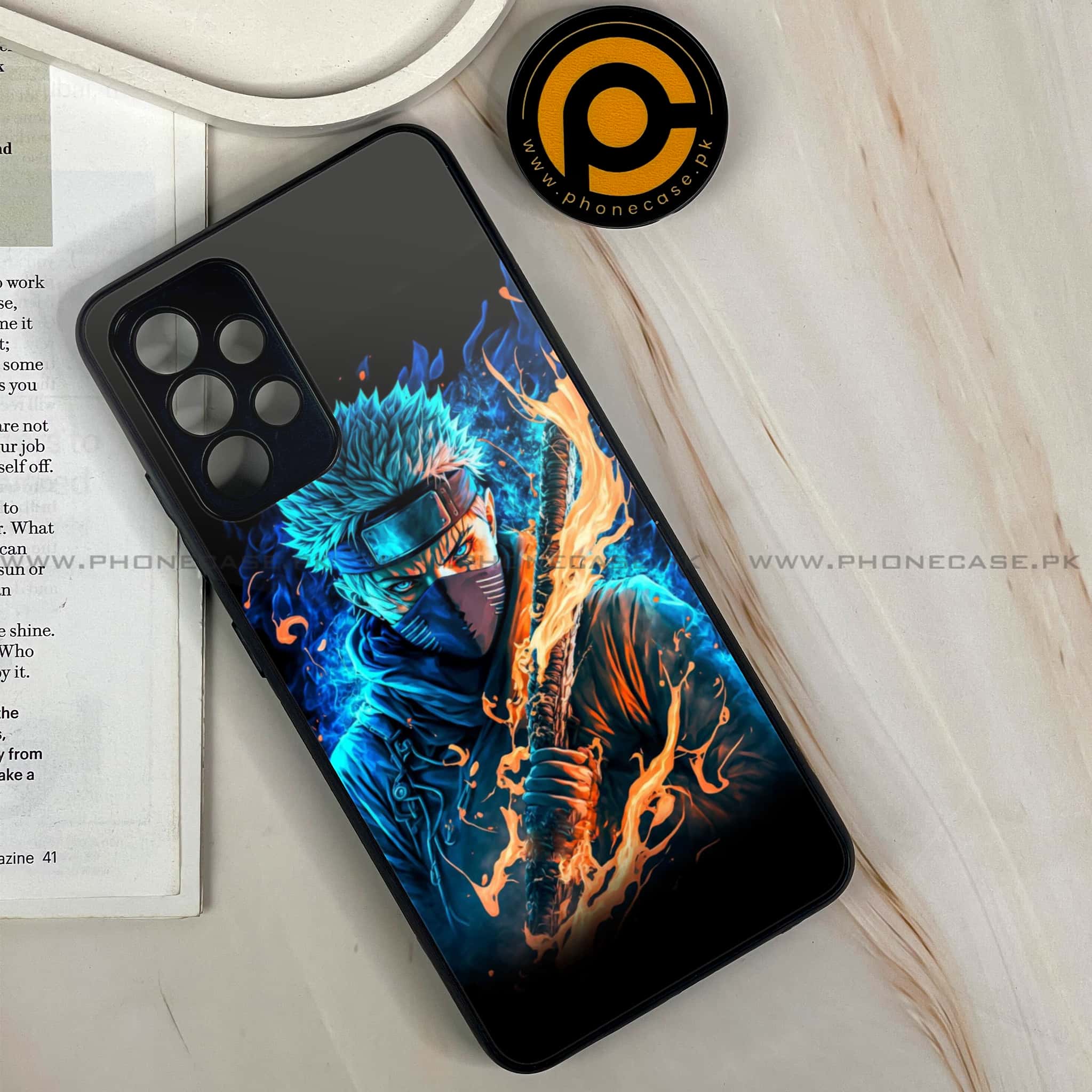 Galaxy A32 - Anime 2.0 Series - Premium Printed Glass soft Bumper shock Proof Case