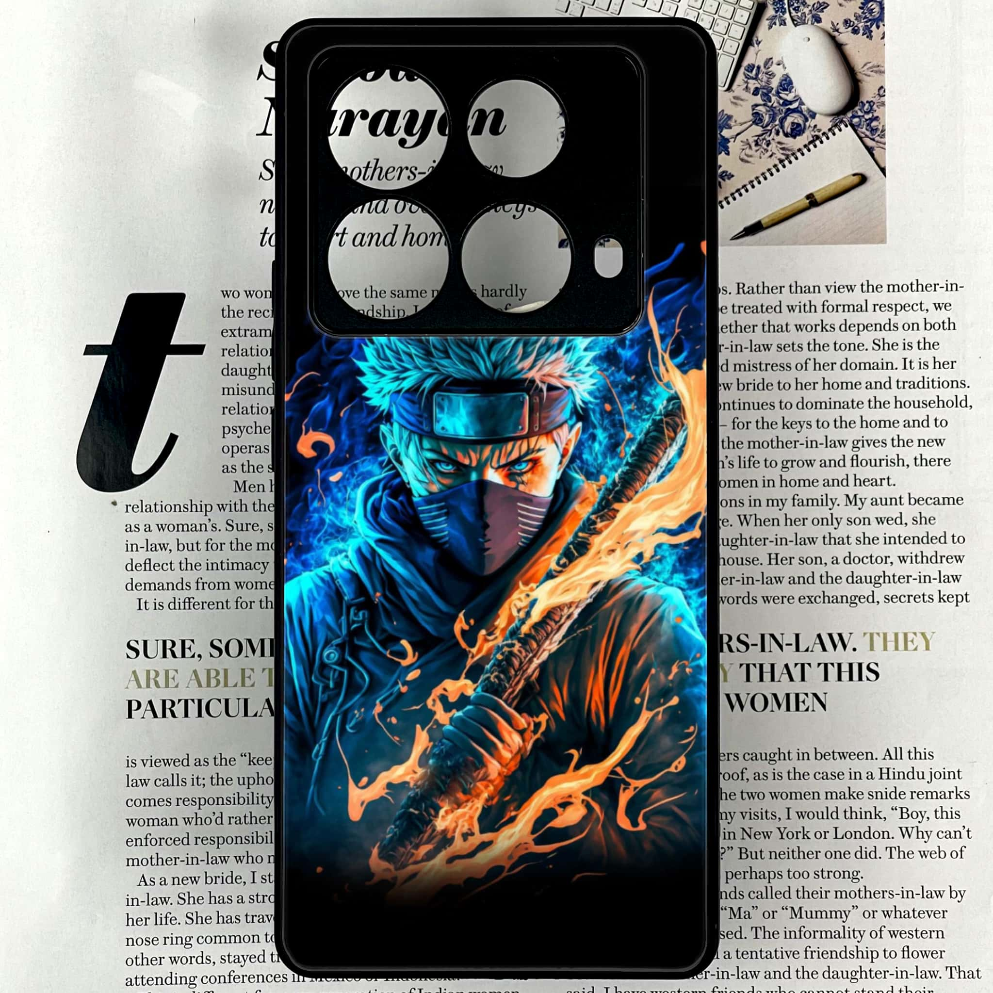 Infinix Note 40 4G - Anime 2.0 Series - Premium Printed Glass soft Bumper shock Proof Case