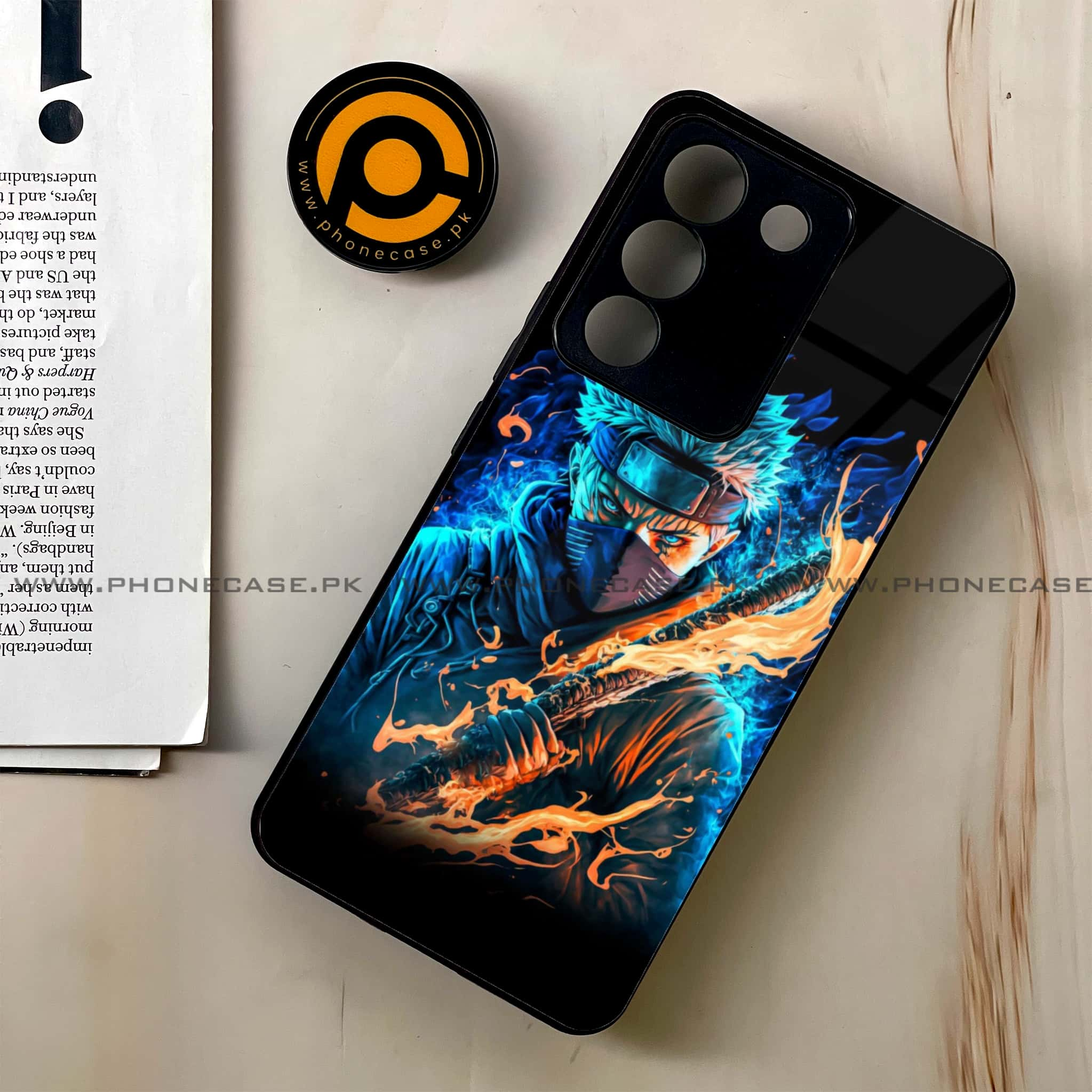 Vivo V29e - Anime 2.0 Series - Premium Printed Glass soft Bumper shock Proof Case