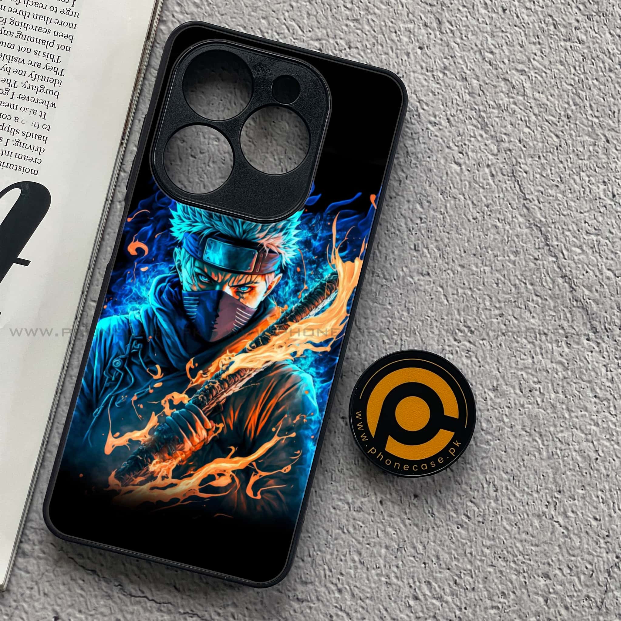 Tecno Spark 20C - Anime 2.0 Series - Premium Printed Glass soft Bumper shock Proof Case