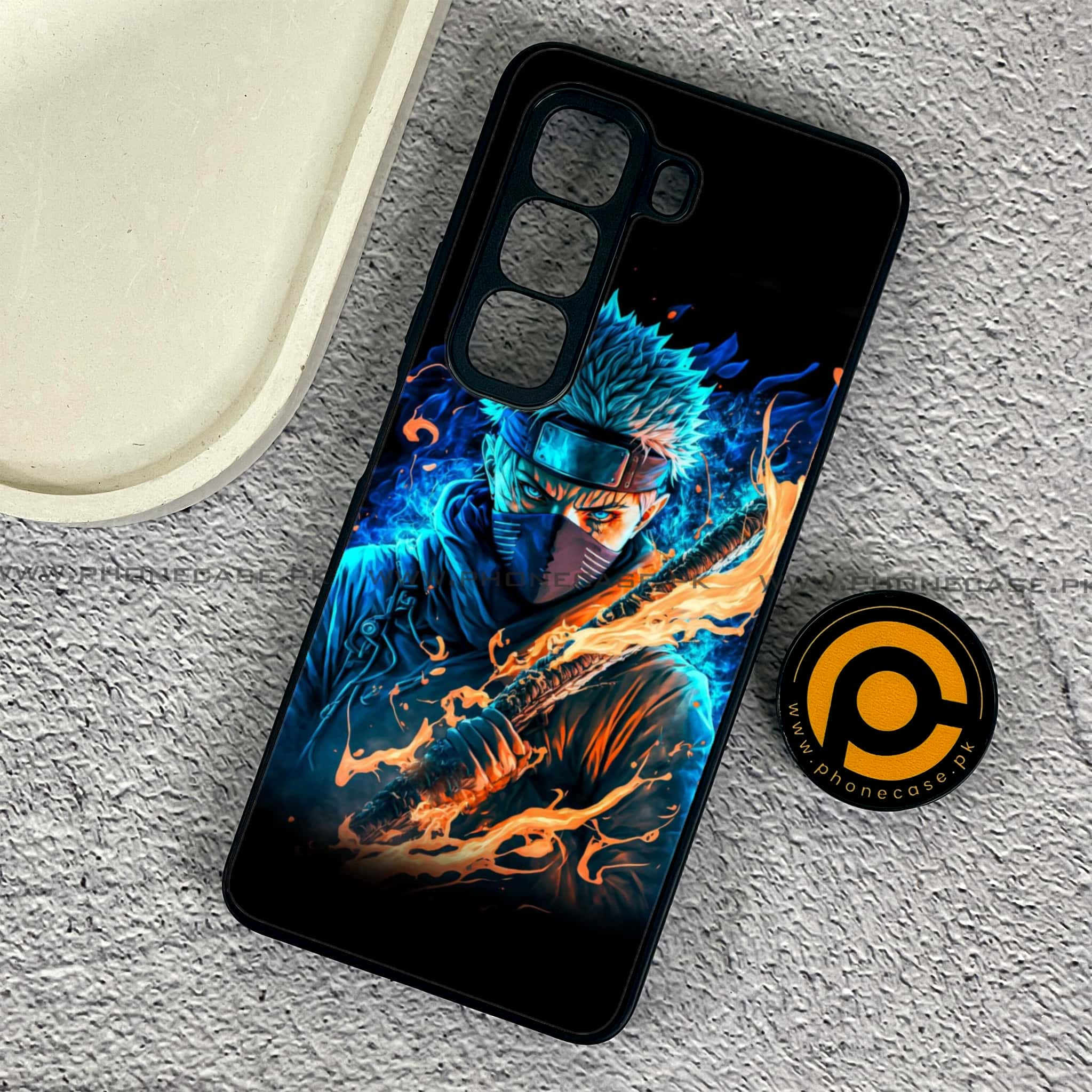 Infinix Hot 50 Pro - Anime 2.0 Series - Premium Printed Glass soft Bumper shock Proof Case