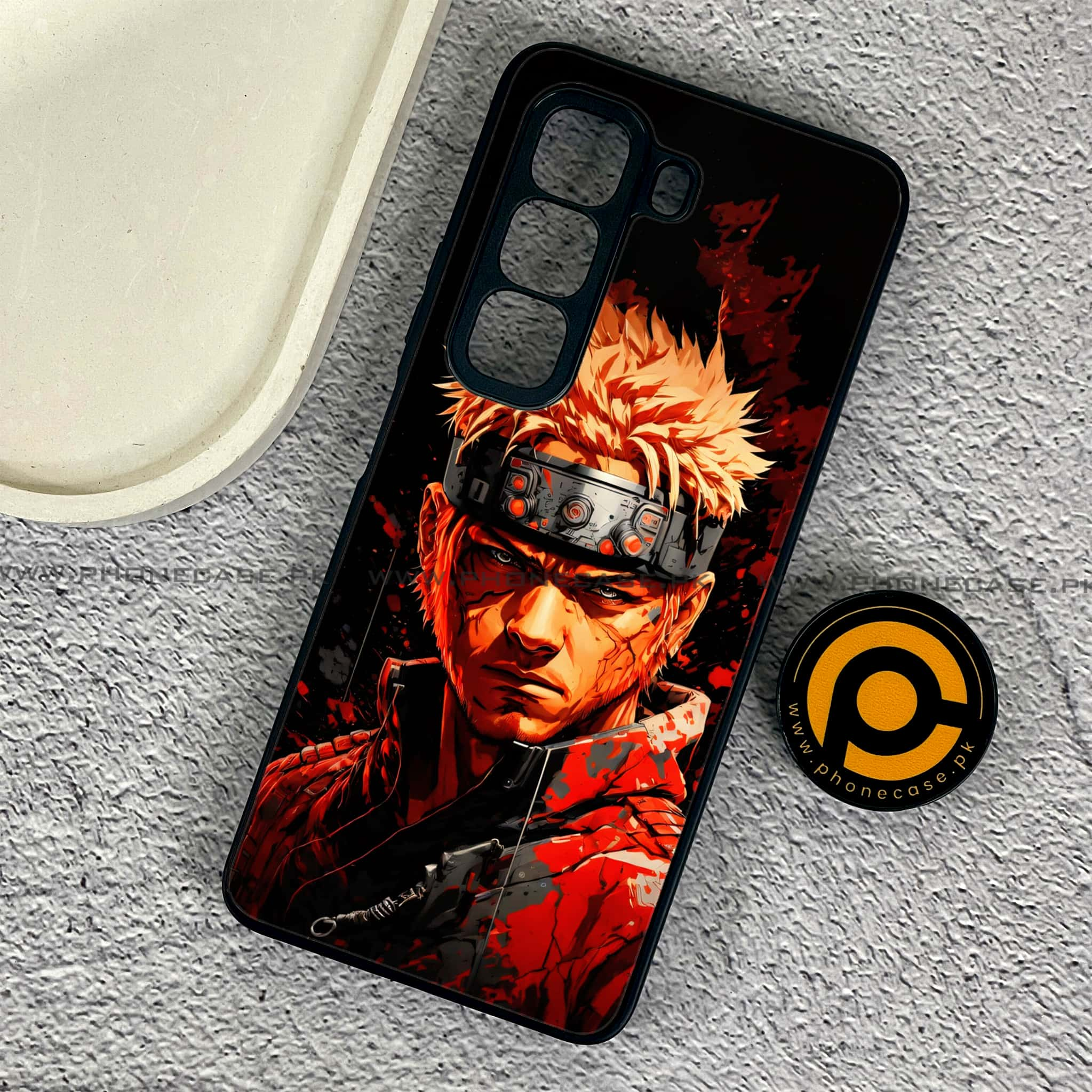 Infinix Hot 50 Pro - Anime 2.0 Series - Premium Printed Glass soft Bumper shock Proof Case