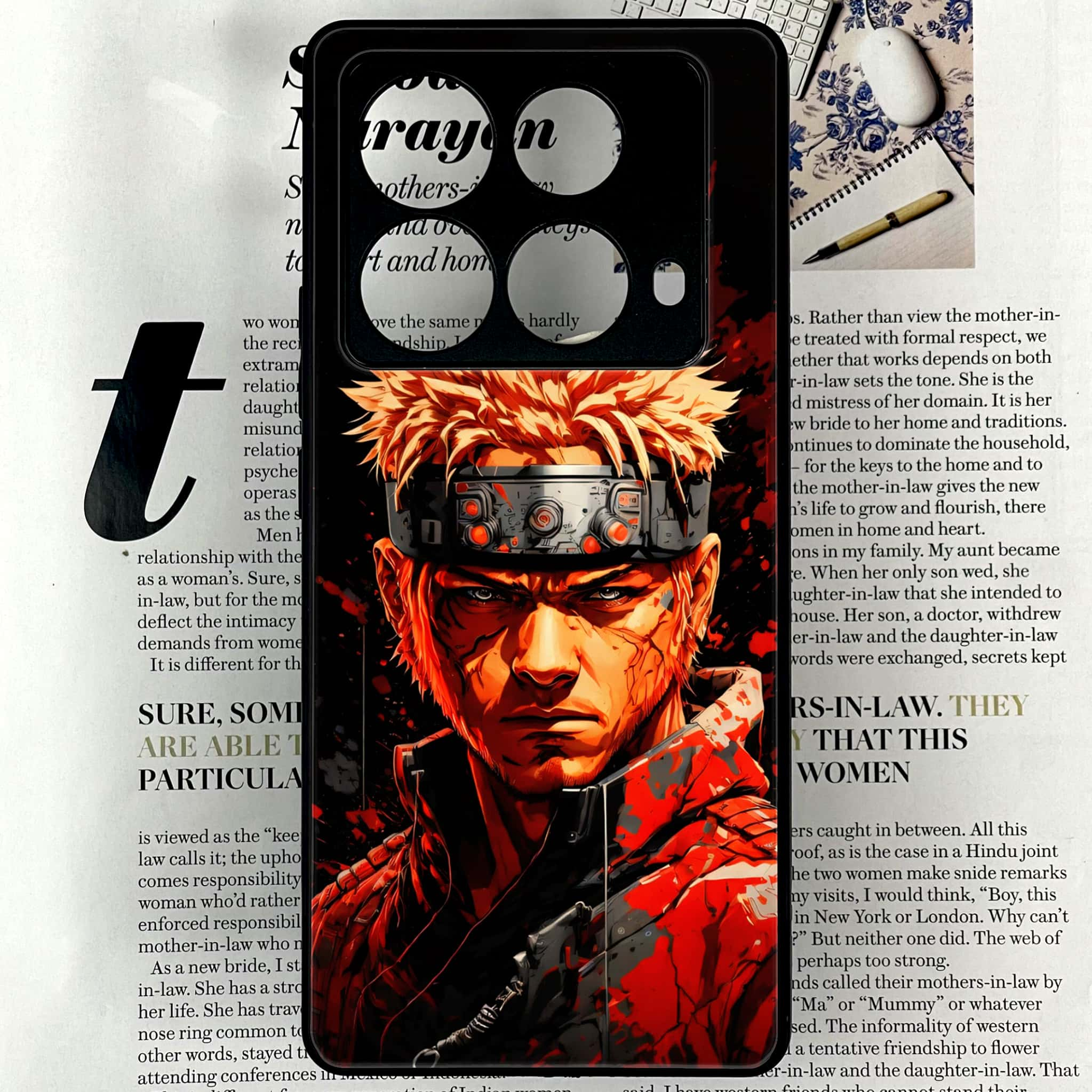 Infinix Note 40 4G - Anime 2.0 Series - Premium Printed Glass soft Bumper shock Proof Case