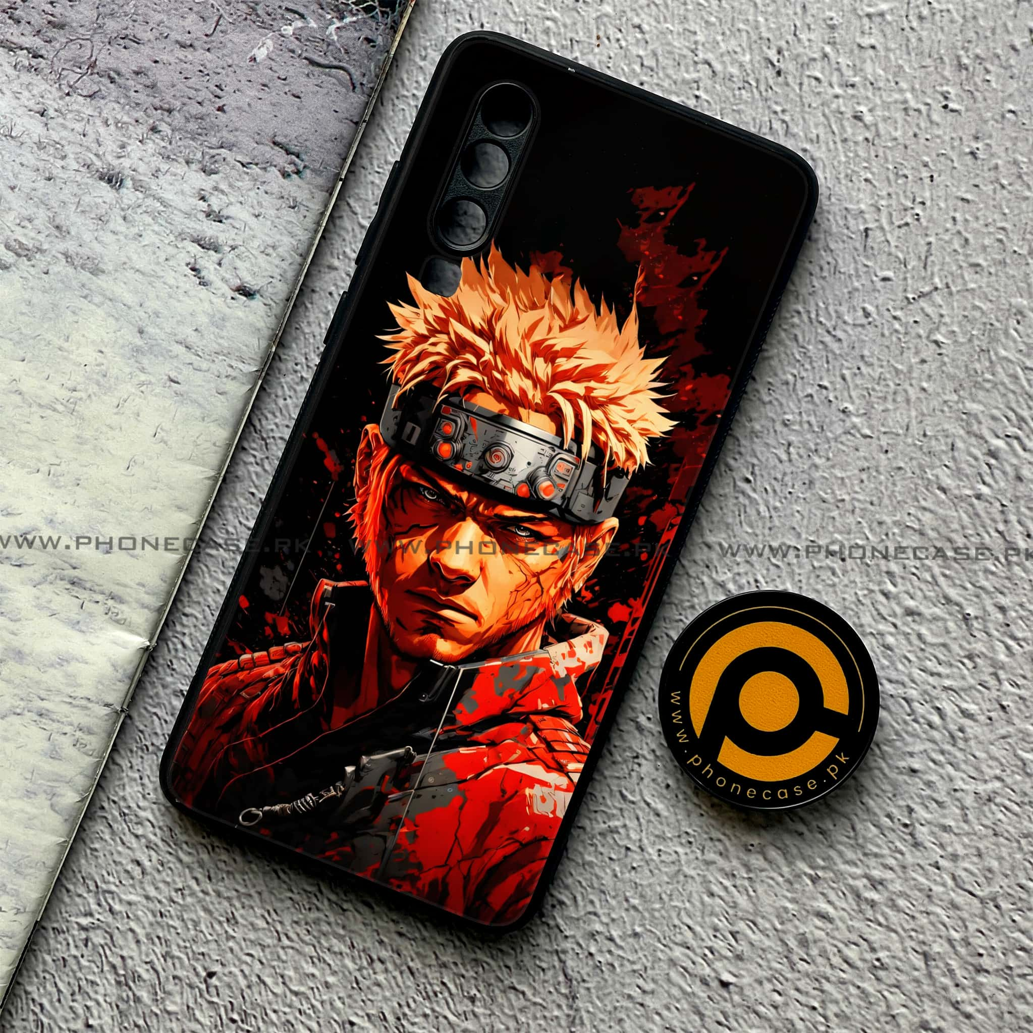 Huawei P30 - Anime 2.0 Series - Premium Printed Glass soft Bumper shock Proof Case