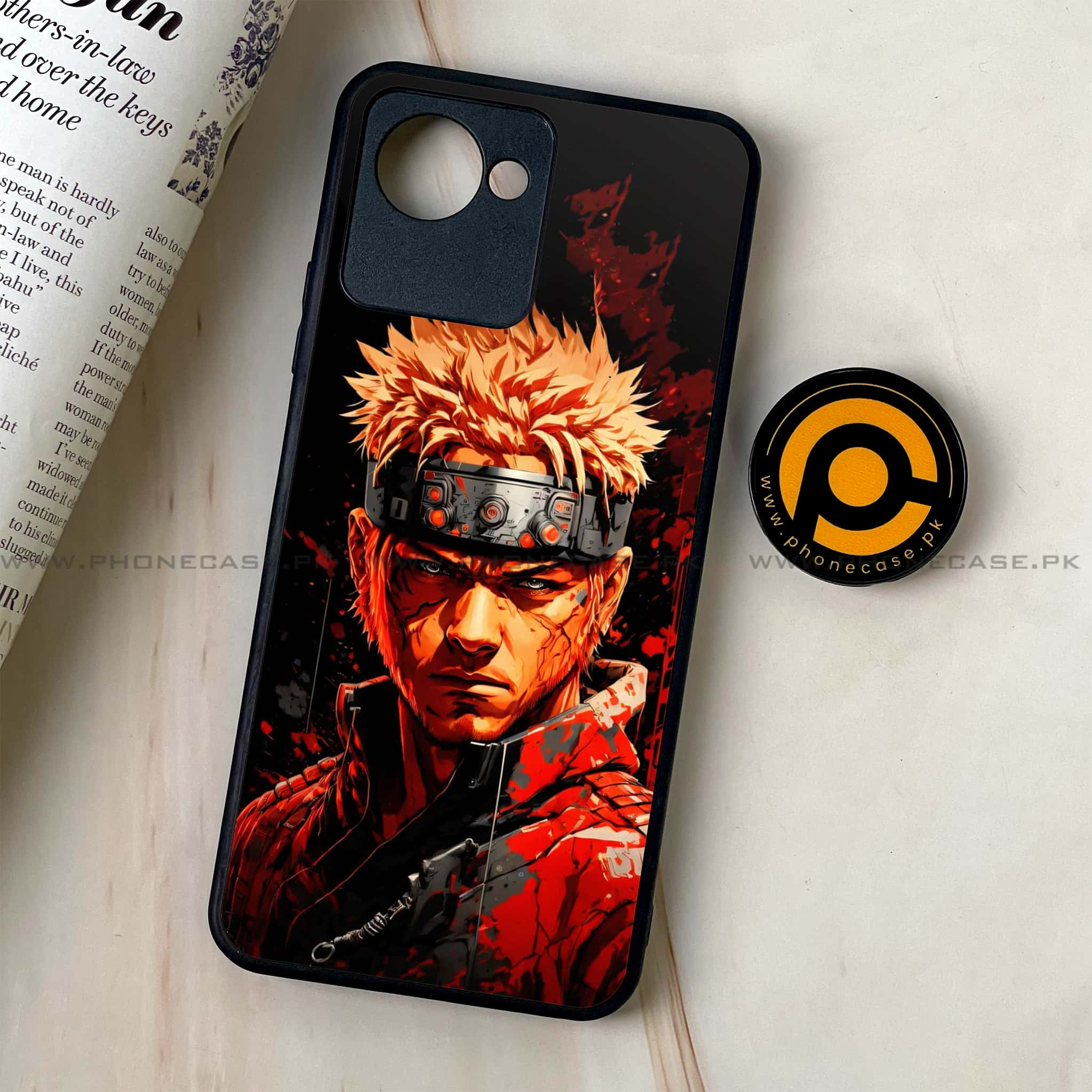 Realme C30 - Anime 2.0 Series - Premium Printed Glass soft Bumper shock Proof Case