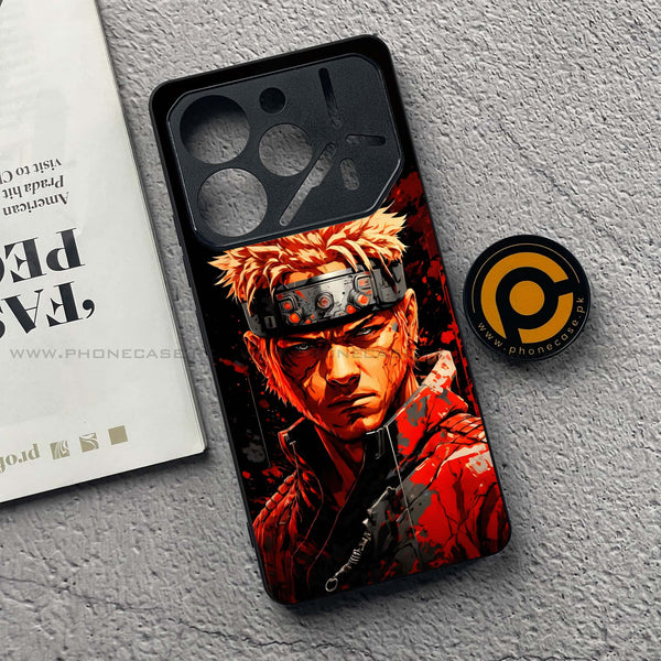 Tecno Pova 6 - Anime 2.0 Design 5 - Premium Printed Glass soft Bumper shock Proof Case CS-41258