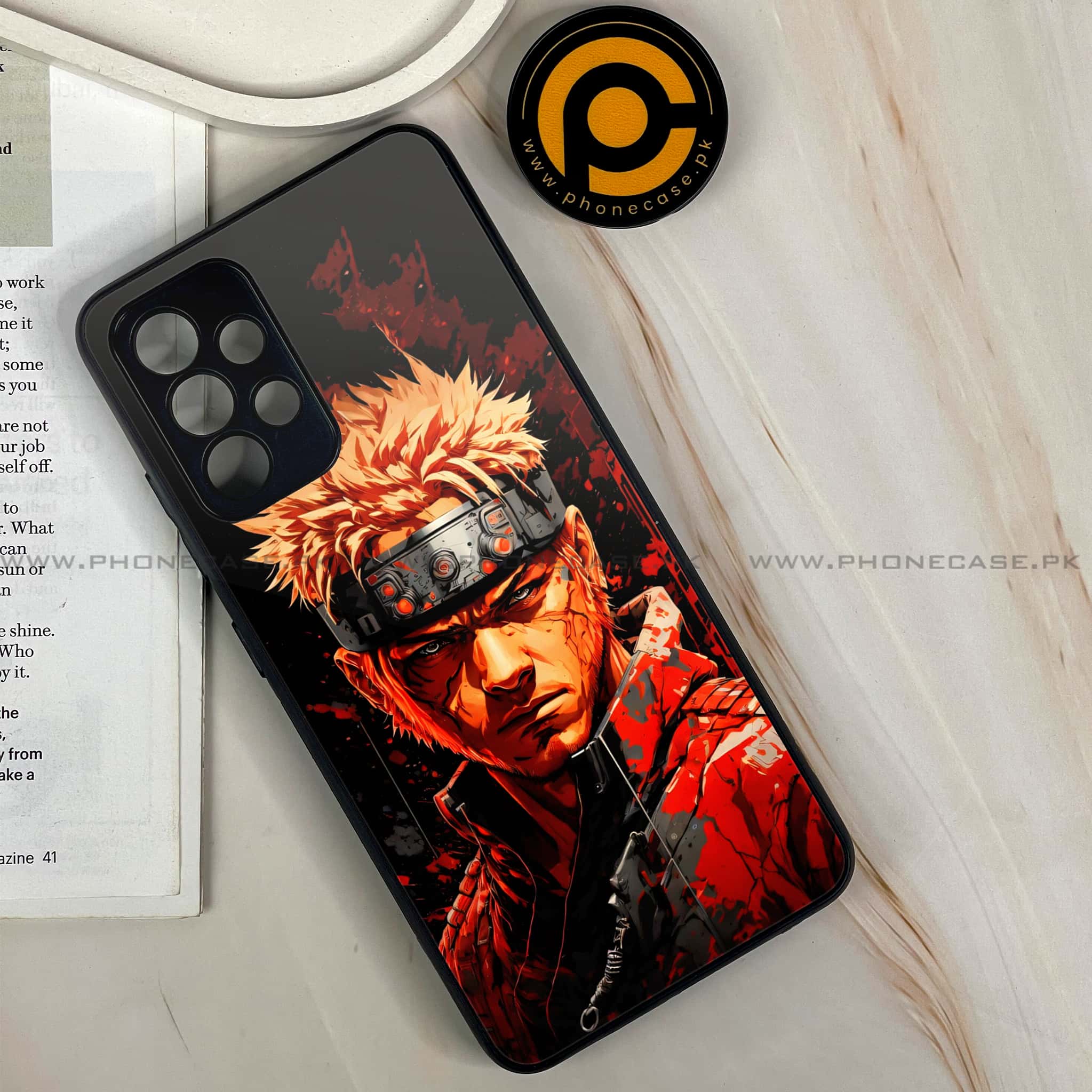 Galaxy A32 - Anime 2.0 Series - Premium Printed Glass soft Bumper shock Proof Case