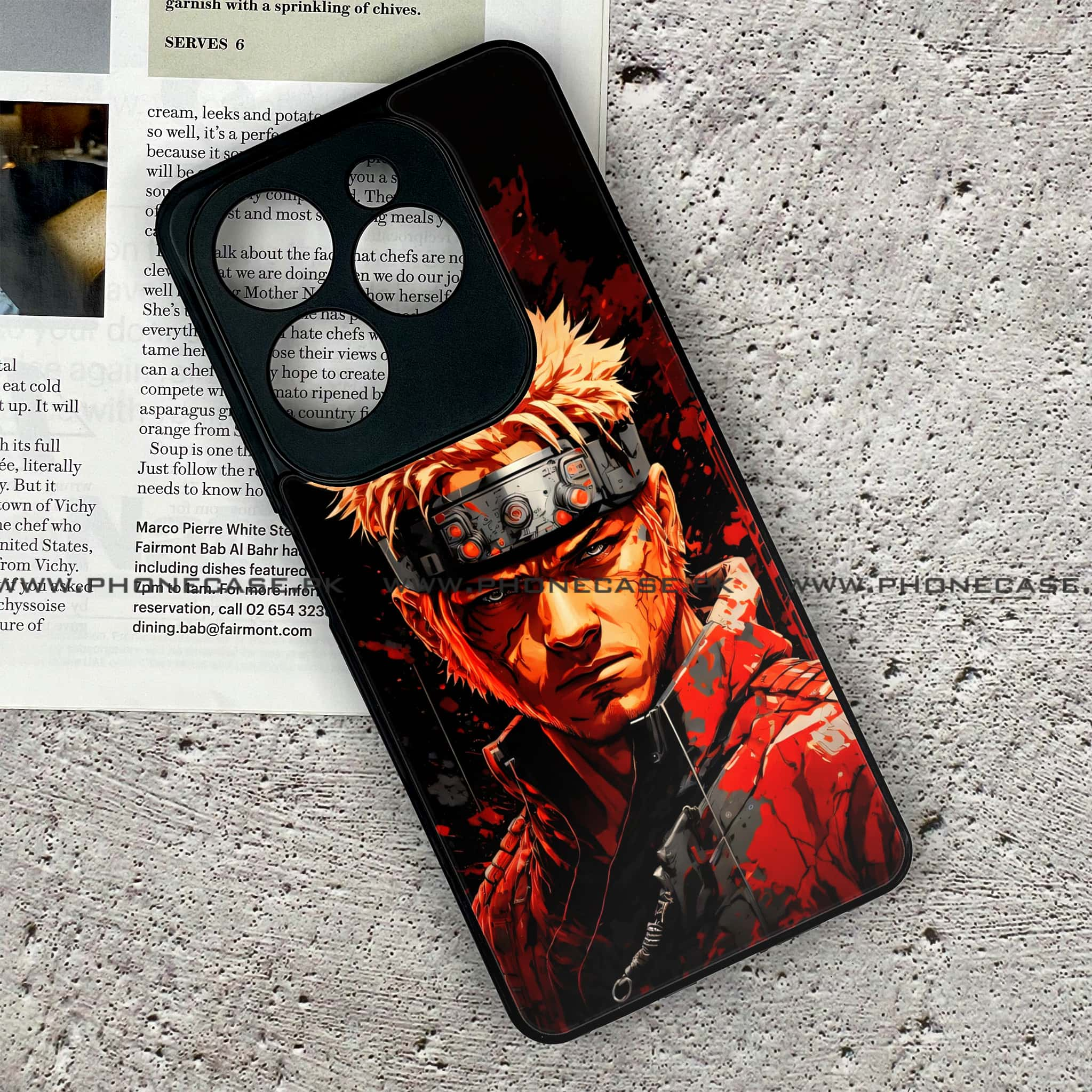 Infinix Hot 40 Pro - Anime 2.0 Series - Premium Printed Glass soft Bumper shock Proof Case