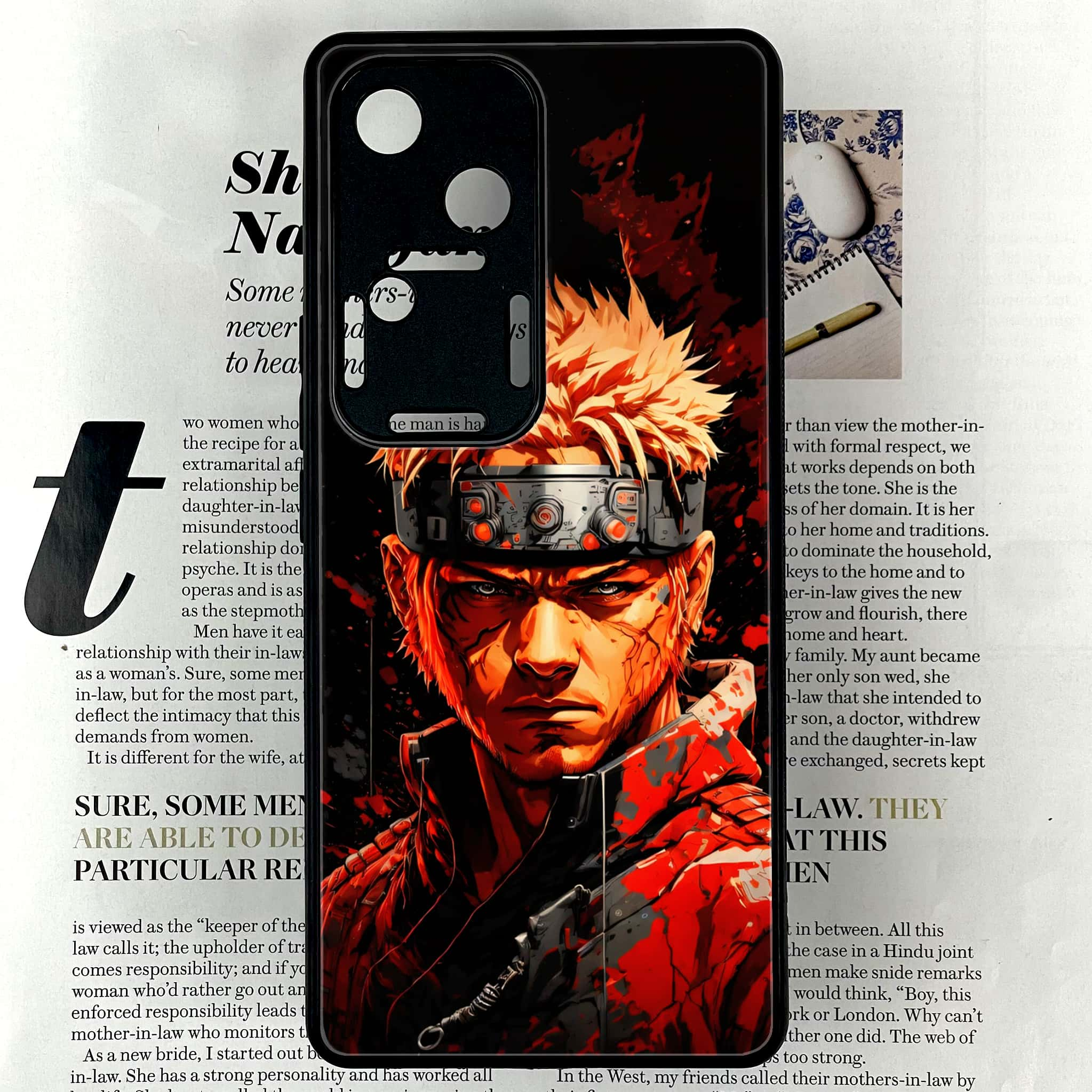 Vivo V30 - Anime 2.0 Series - Premium Printed Glass soft Bumper shock Proof Case