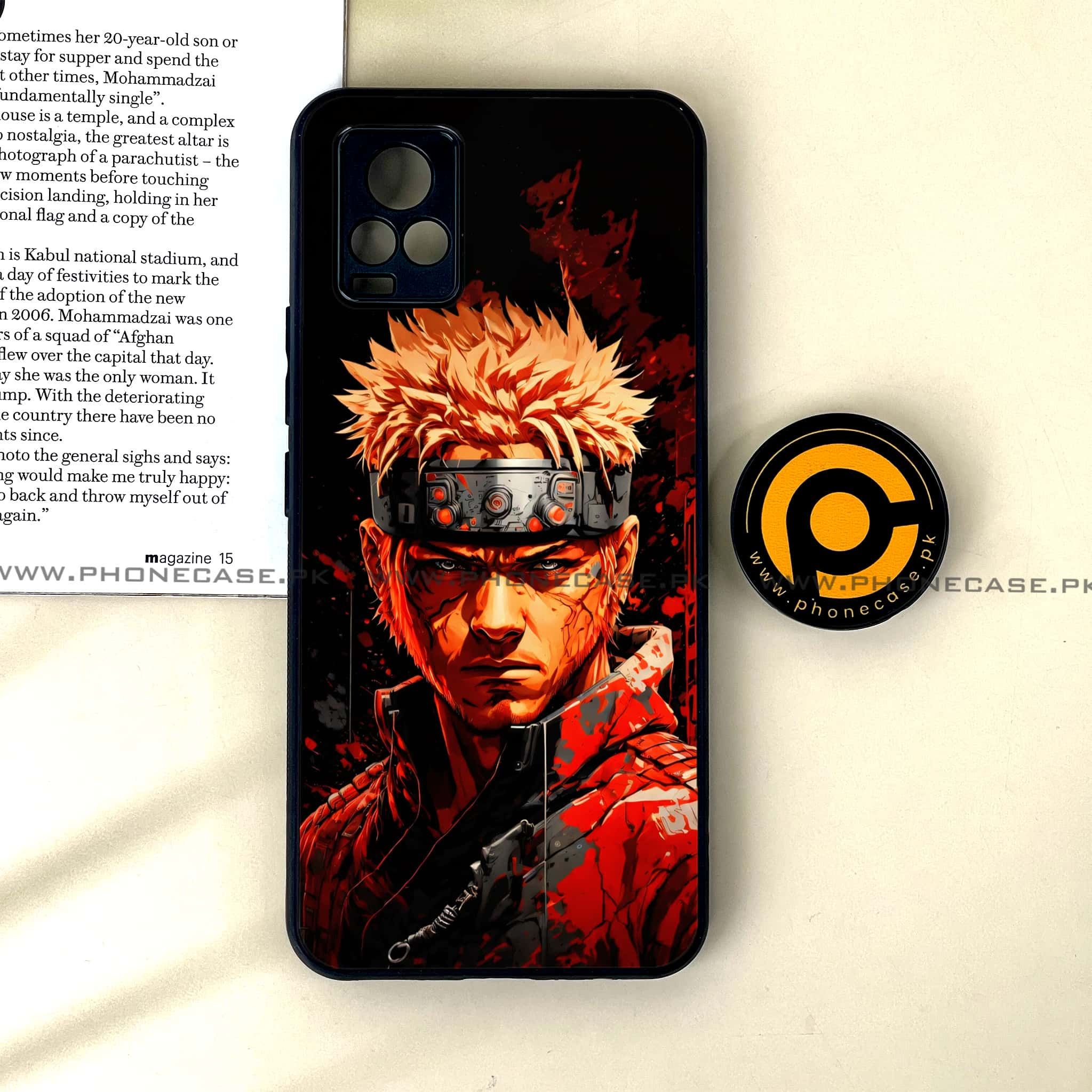 Vivo V20 - Anime 2.0 Series - Premium Printed Glass soft Bumper shock Proof Case