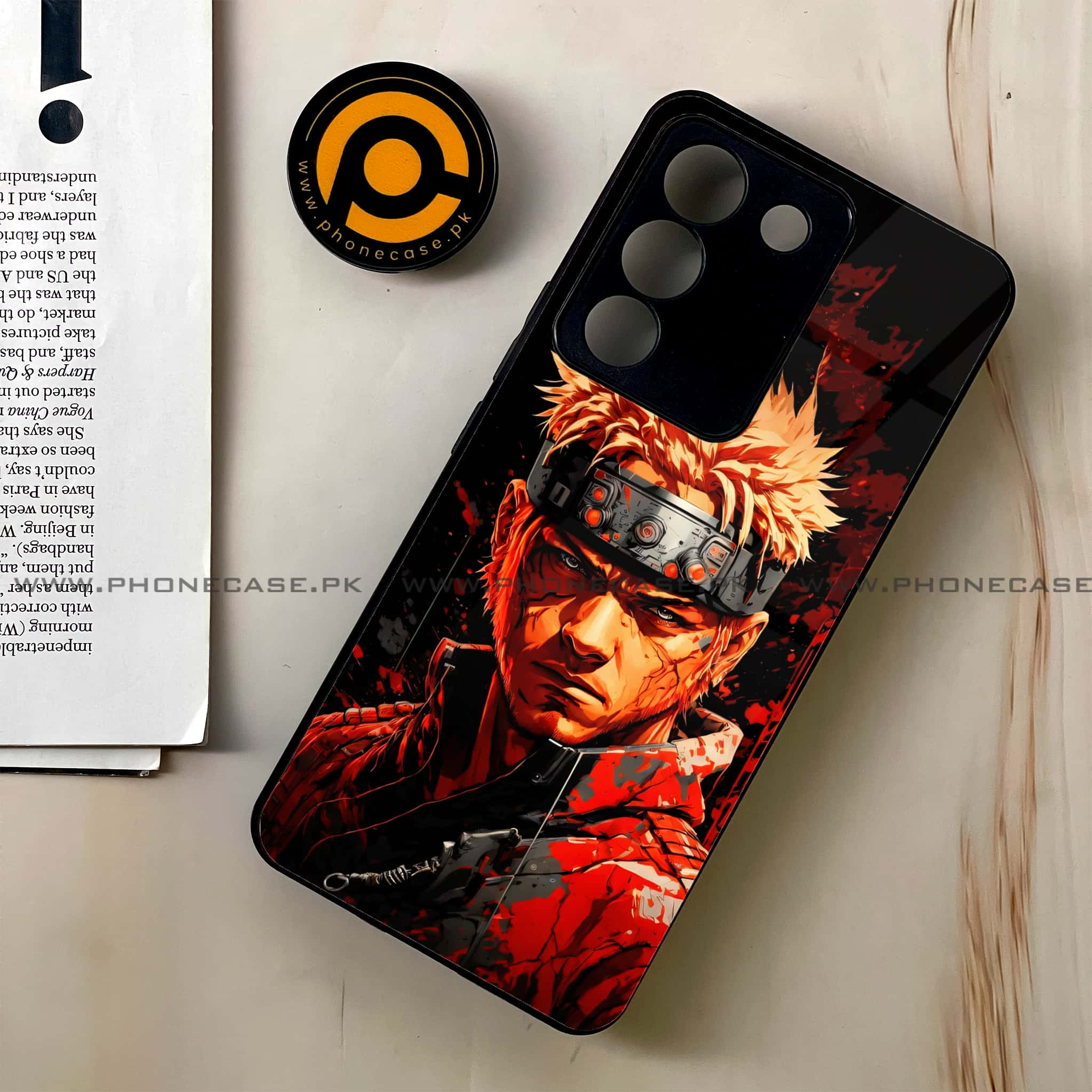 Vivo V29e - Anime 2.0 Series - Premium Printed Glass soft Bumper shock Proof Case