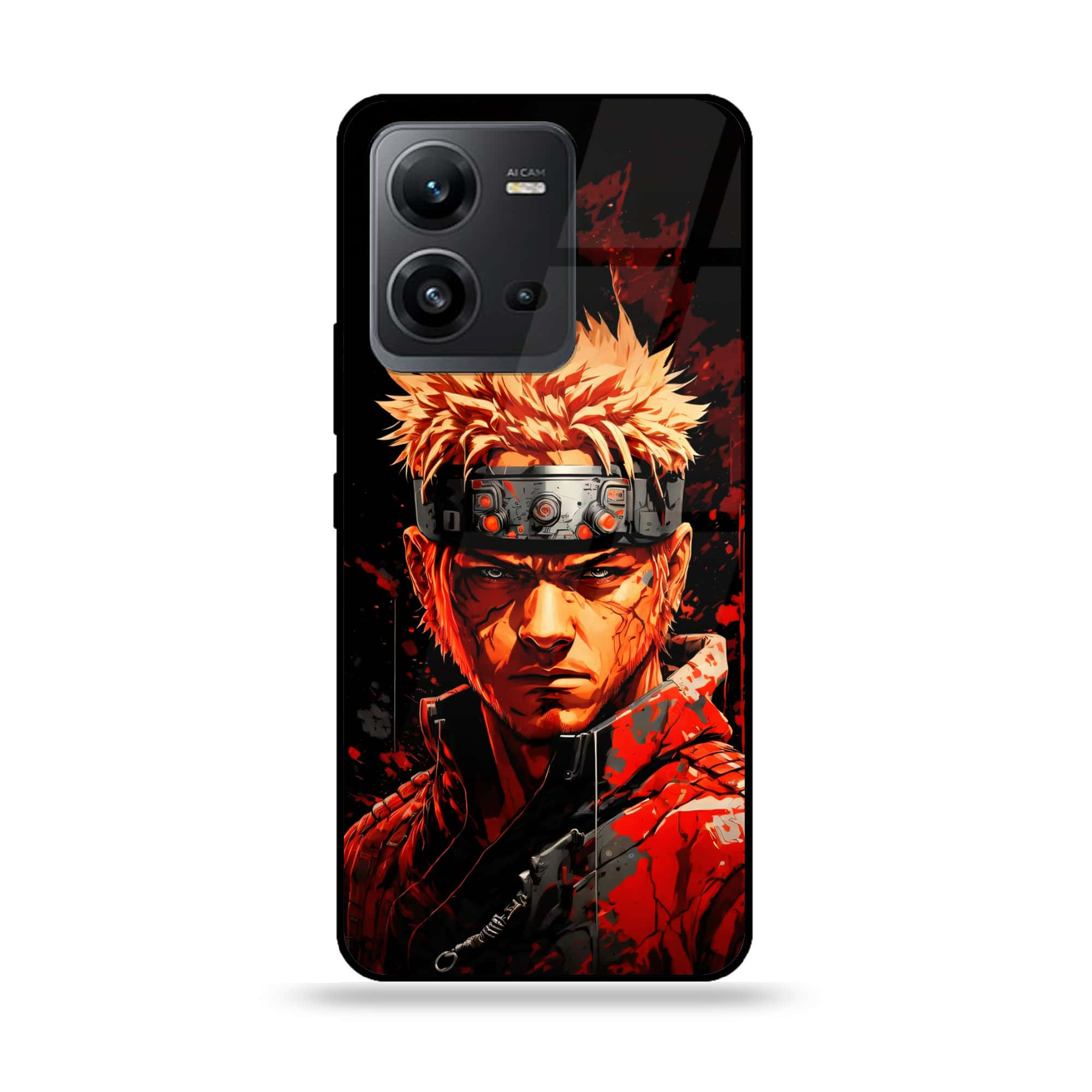 Vivo V25e  - Anime 2.0 Series - Premium Printed Glass soft Bumper shock Proof Case