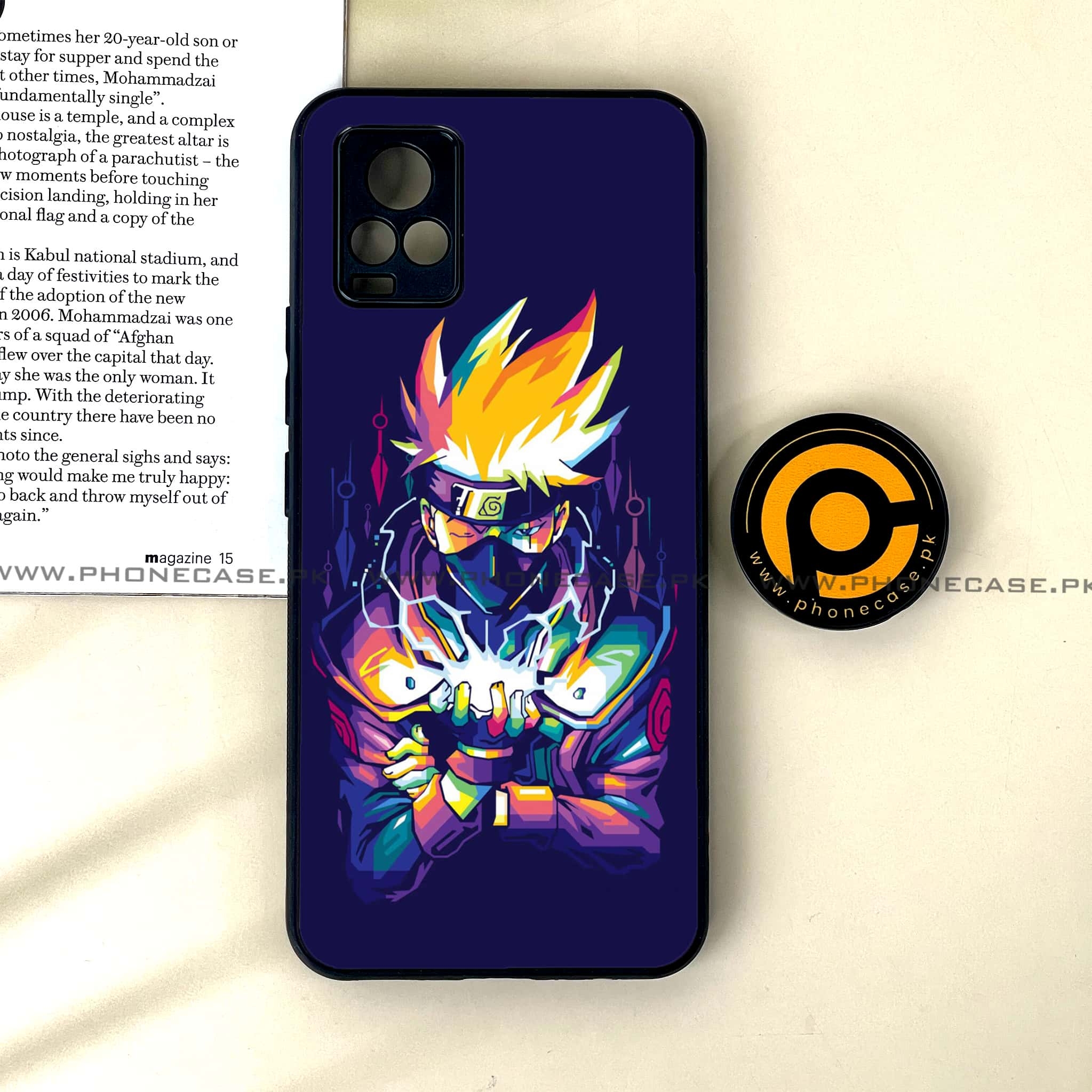 Vivo V20 - Anime 2.0 Series - Premium Printed Glass soft Bumper shock Proof Case