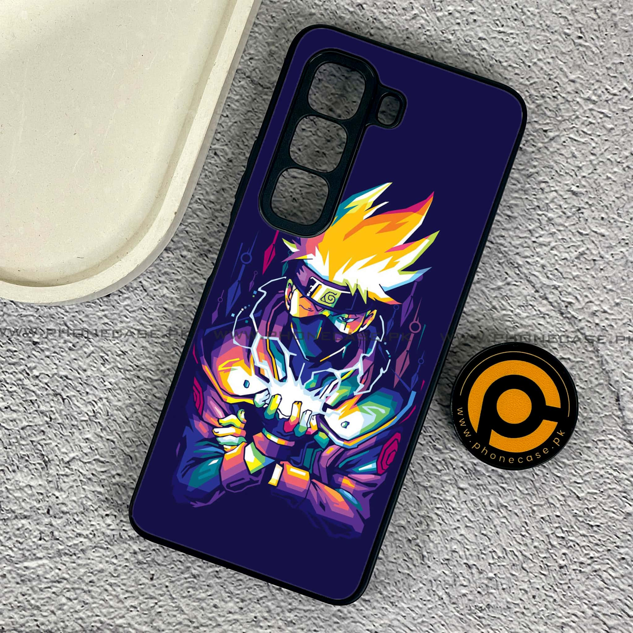 Infinix Hot 50 Pro - Anime 2.0 Series - Premium Printed Glass soft Bumper shock Proof Case