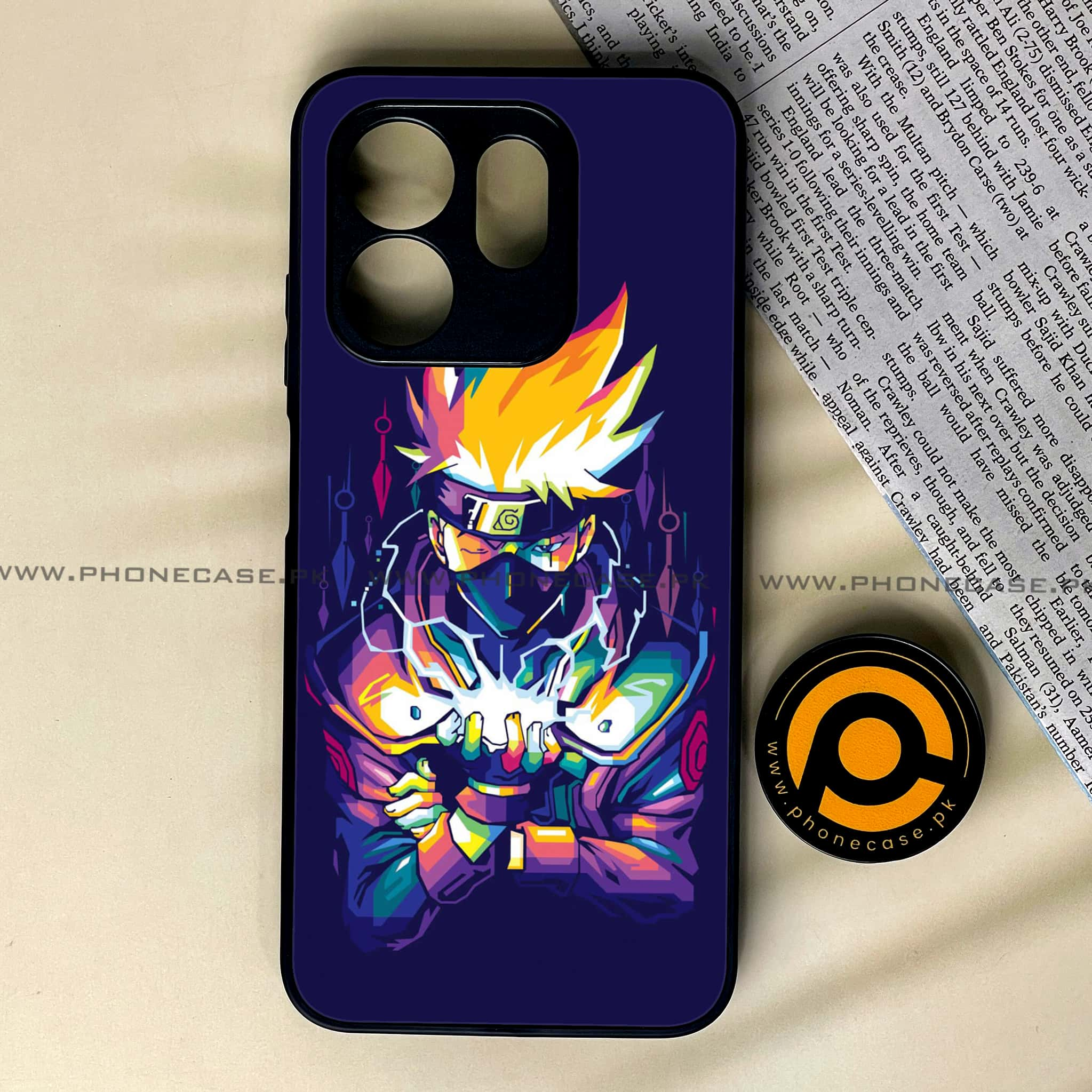 Infinix Hot 50i - Anime 2.0 Series - Premium Printed Glass soft Bumper shock Proof Case