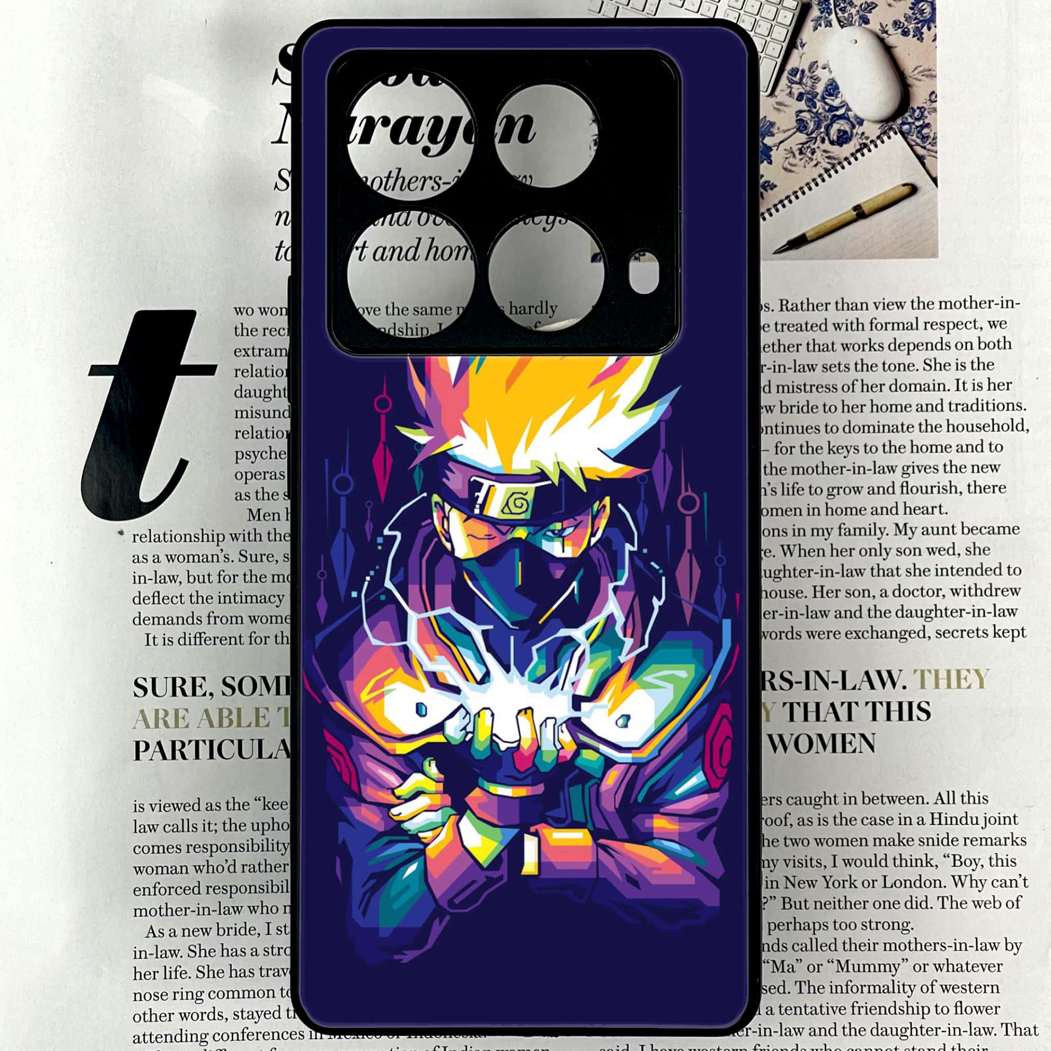 Infinix Note 40 4G - Anime 2.0 Series - Premium Printed Glass soft Bumper shock Proof Case