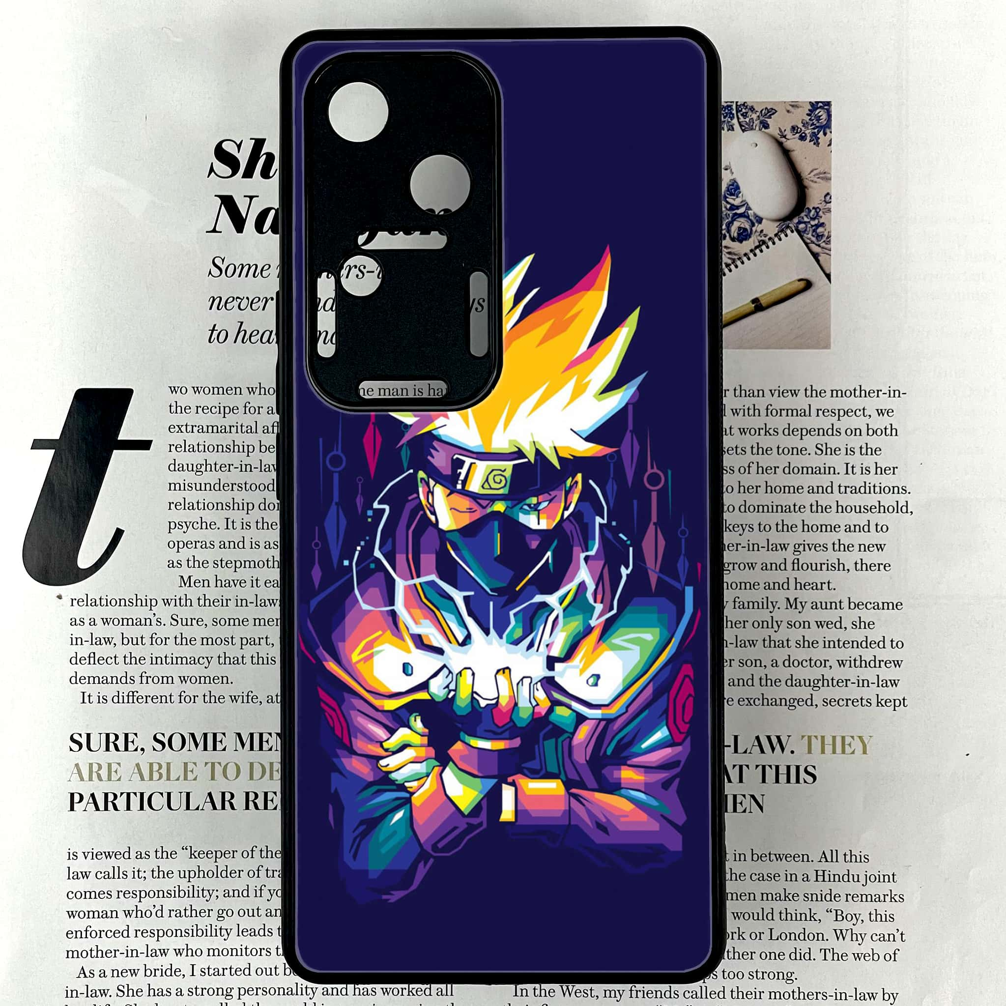 Vivo V30 - Anime 2.0 Series - Premium Printed Glass soft Bumper shock Proof Case