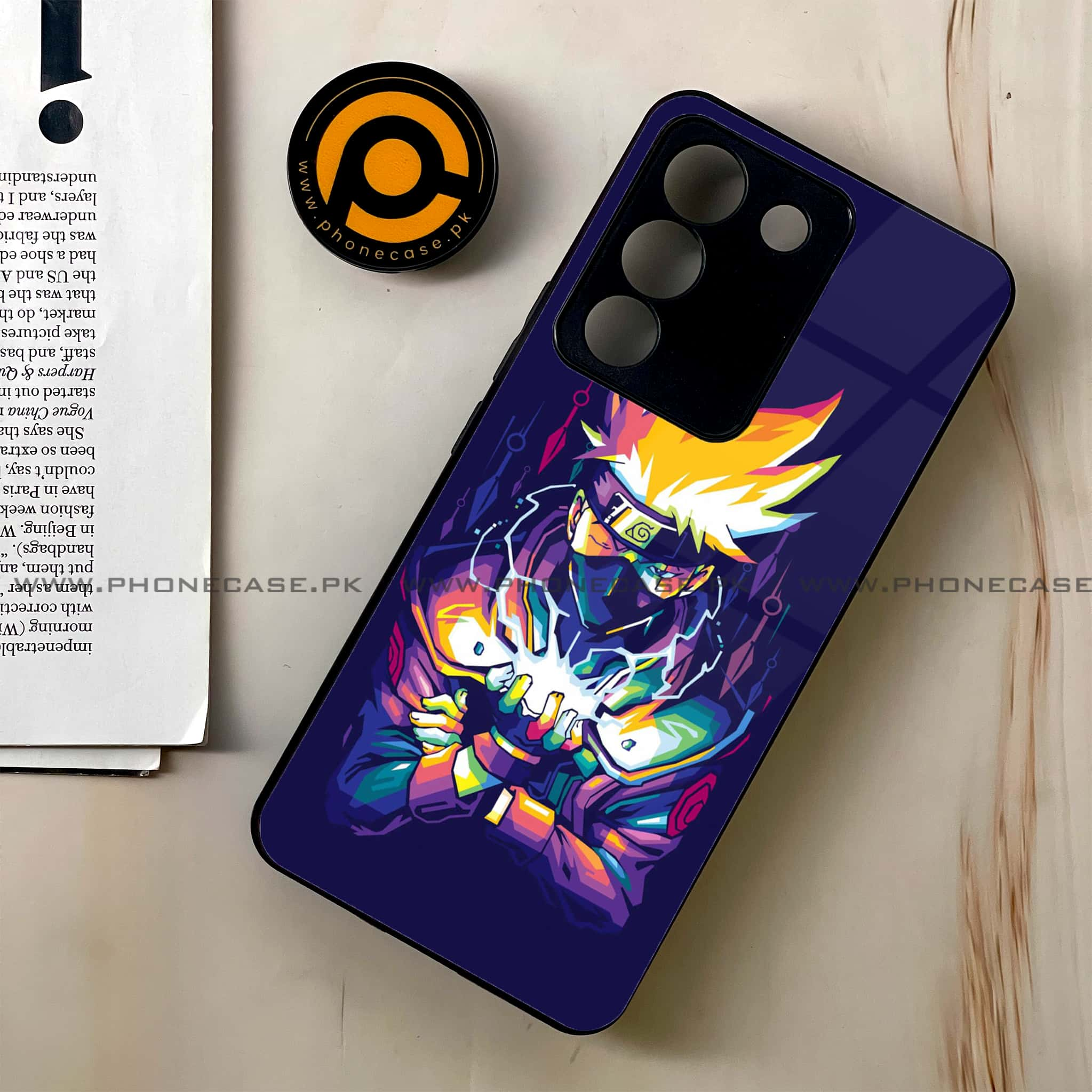 Vivo V29e - Anime 2.0 Series - Premium Printed Glass soft Bumper shock Proof Case