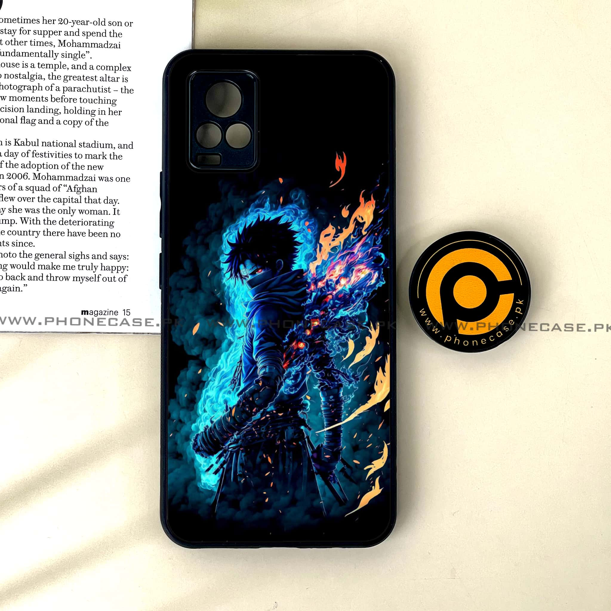 Vivo V20 - Anime 2.0 Series - Premium Printed Glass soft Bumper shock Proof Case