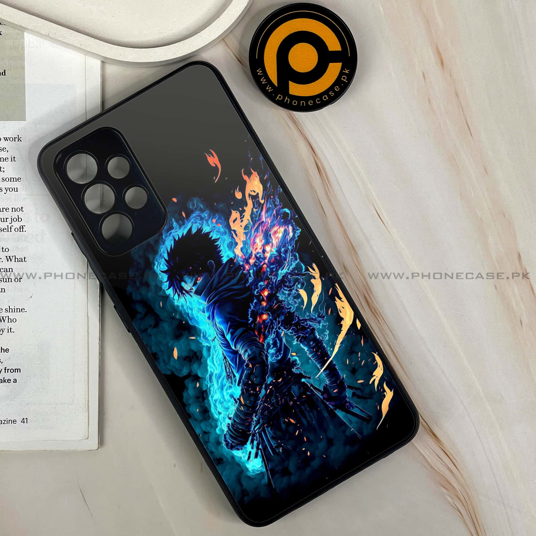 Galaxy A32 - Anime 2.0 Series - Premium Printed Glass soft Bumper shock Proof Case
