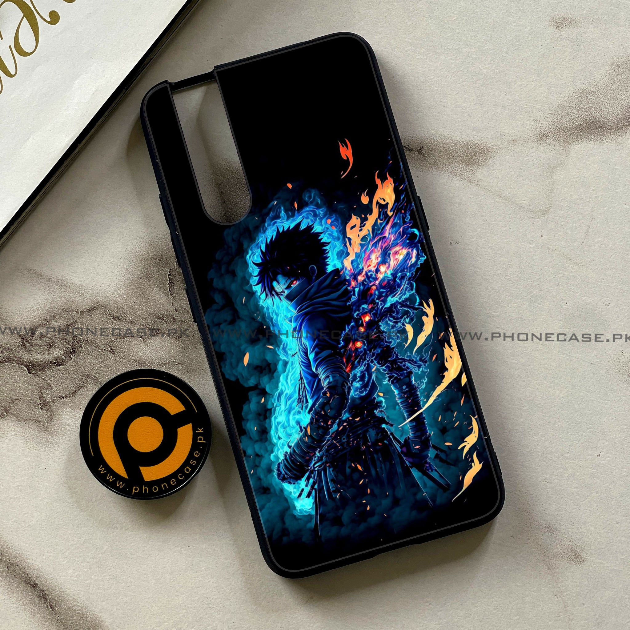 Vivo V15 Pro - Anime 2.0 Series - Premium Printed Glass soft Bumper shock Proof Case