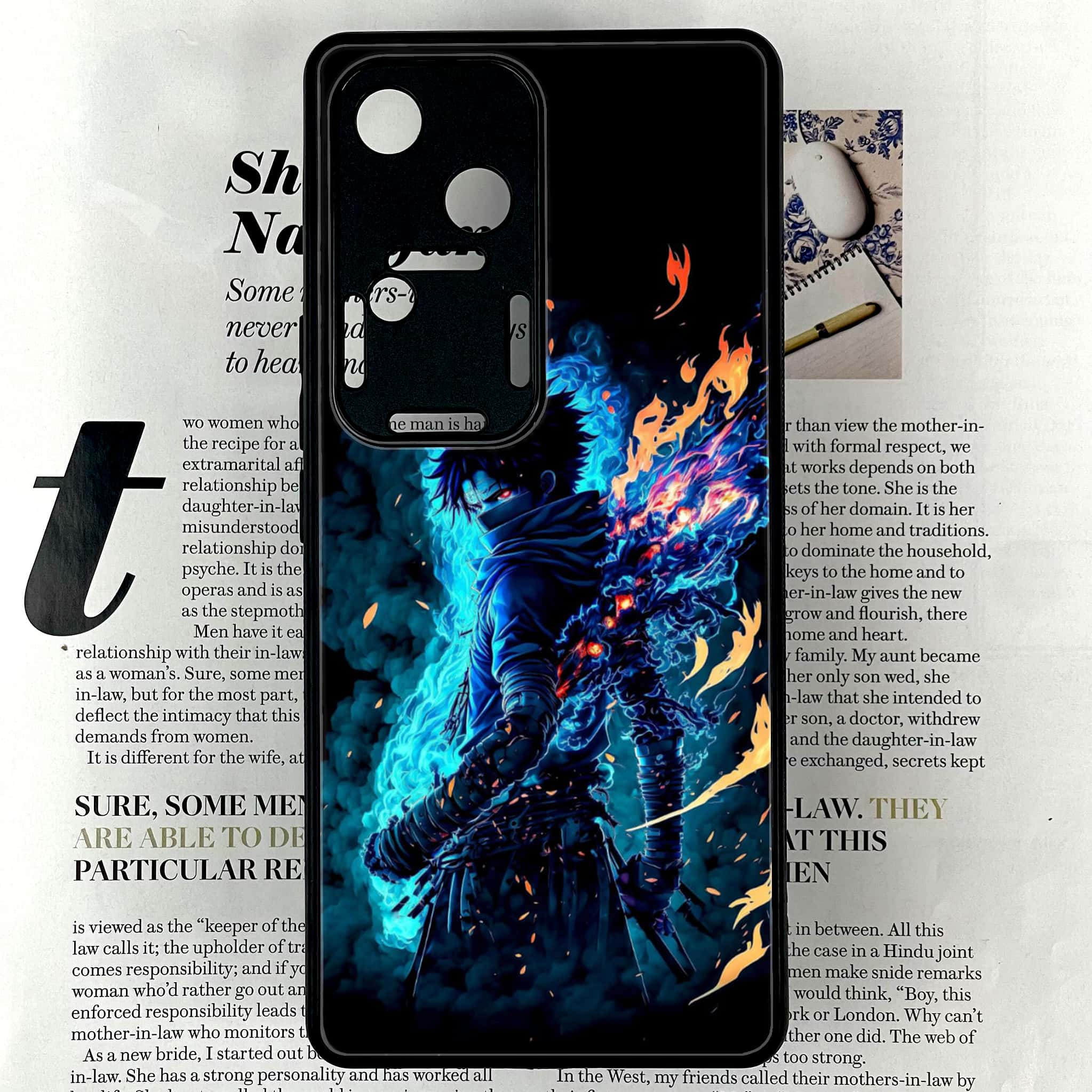 Vivo V30 - Anime 2.0 Series - Premium Printed Glass soft Bumper shock Proof Case