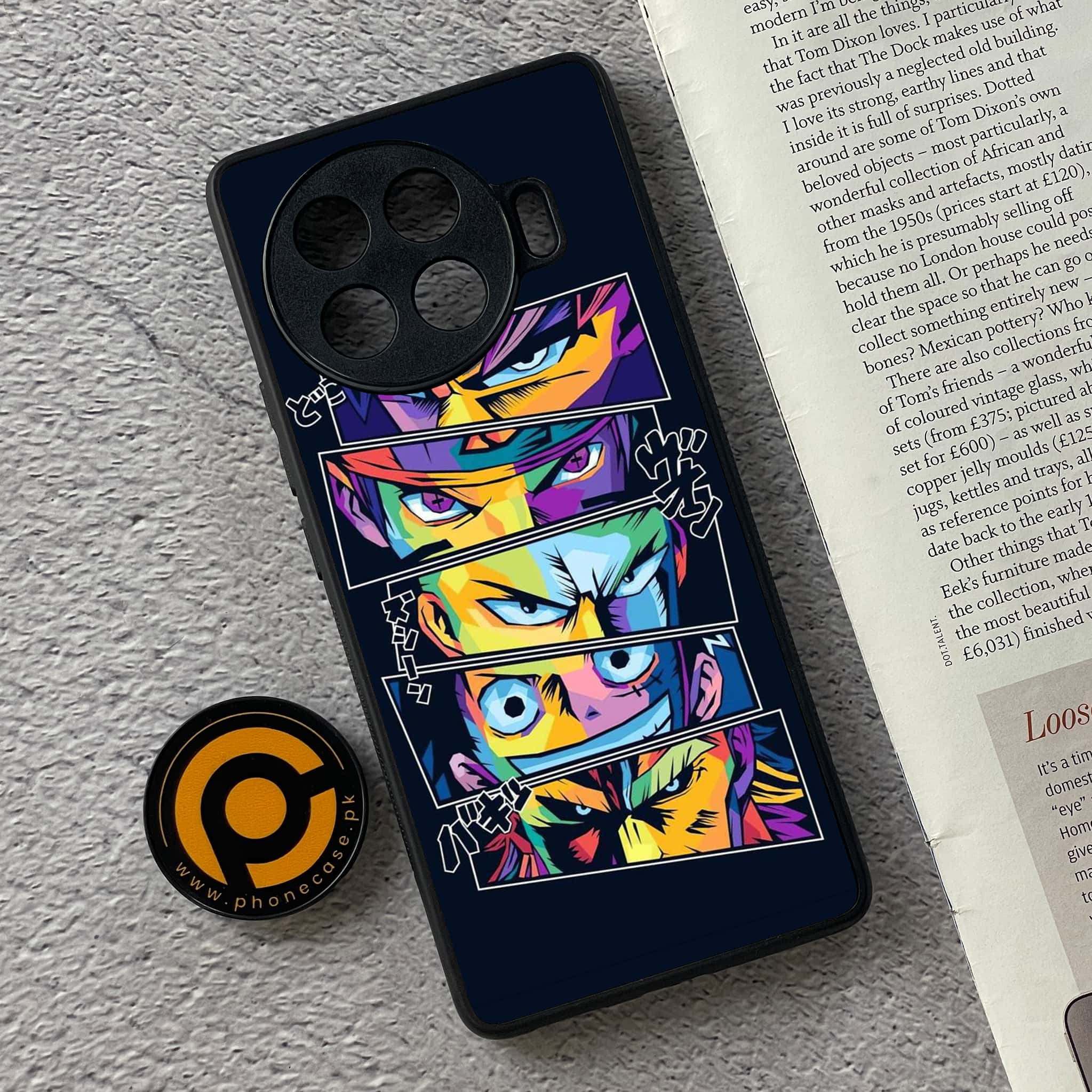 Tecno Spark 20 pro plus - Anime 2.0 Series - Premium Metal Printed soft Bumper shock Proof Case