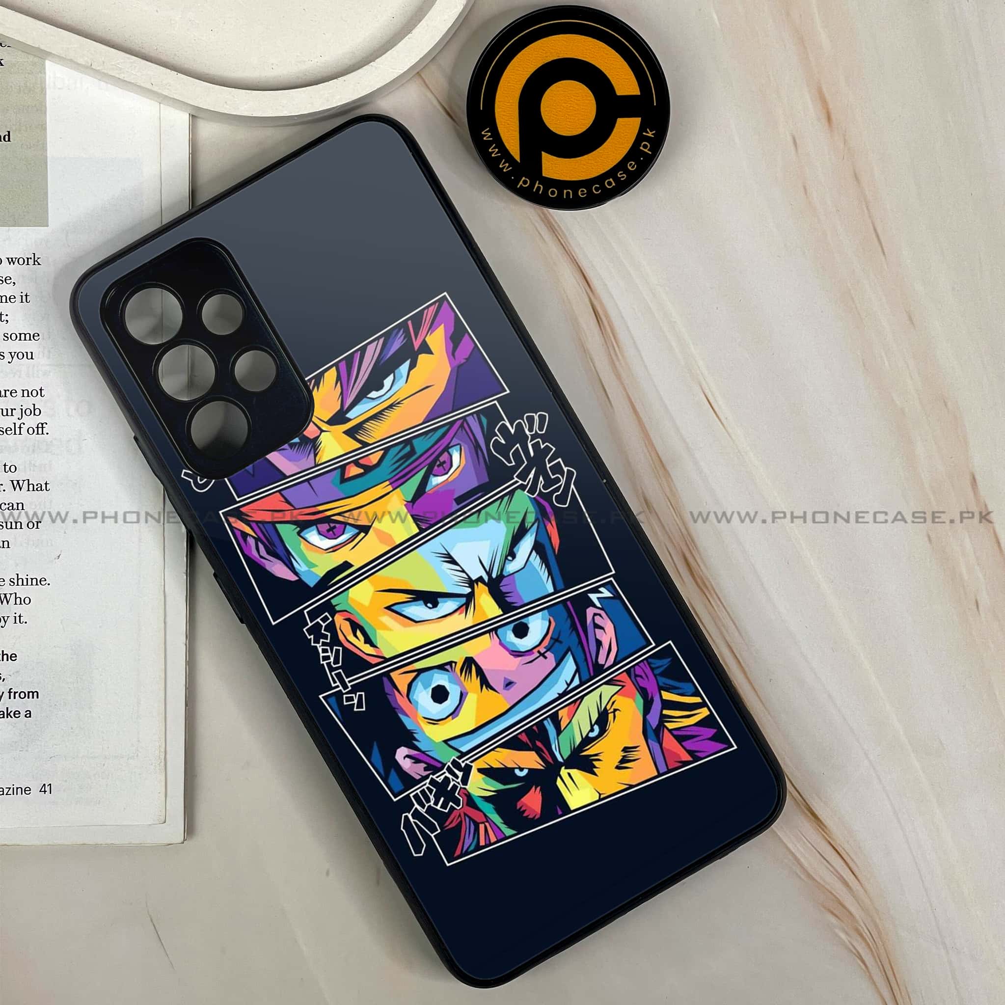 Galaxy A32 - Anime 2.0 Series - Premium Printed Glass soft Bumper shock Proof Case
