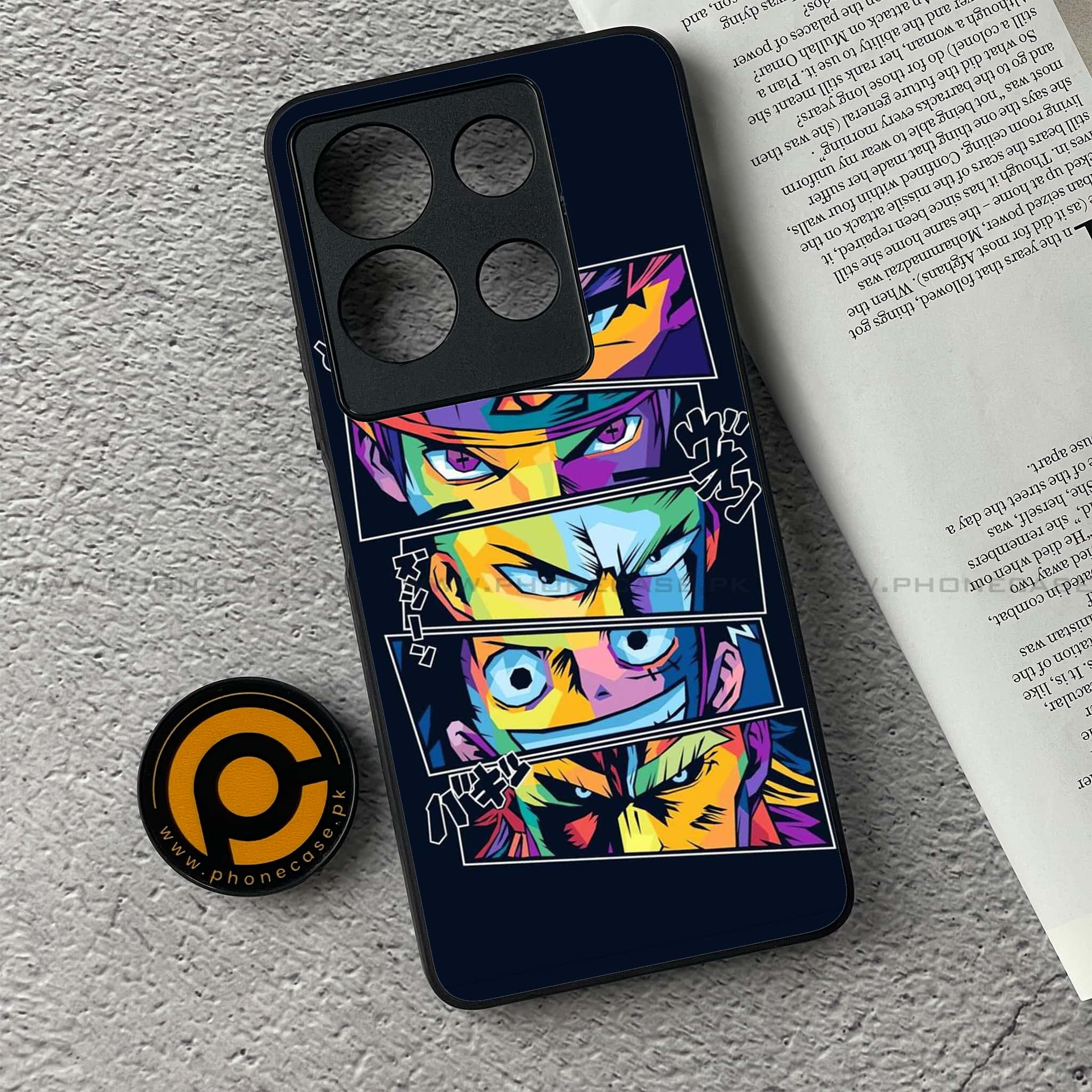 Infinix Note 30 - Anime 2.0 Series - Premium Printed Glass soft Bumper shock Proof Case