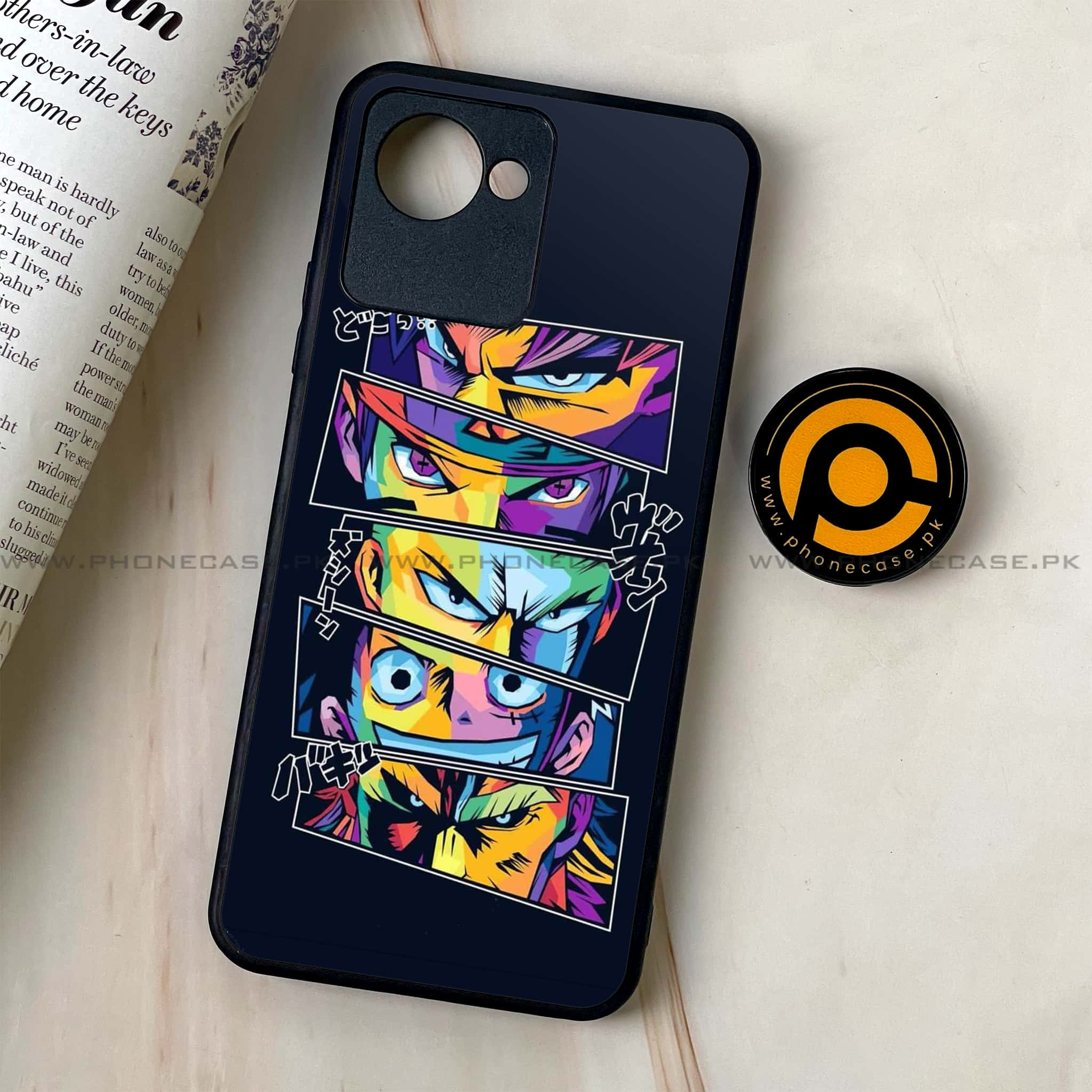 Realme C30 - Anime 2.0 Series - Premium Printed Glass soft Bumper shock Proof Case