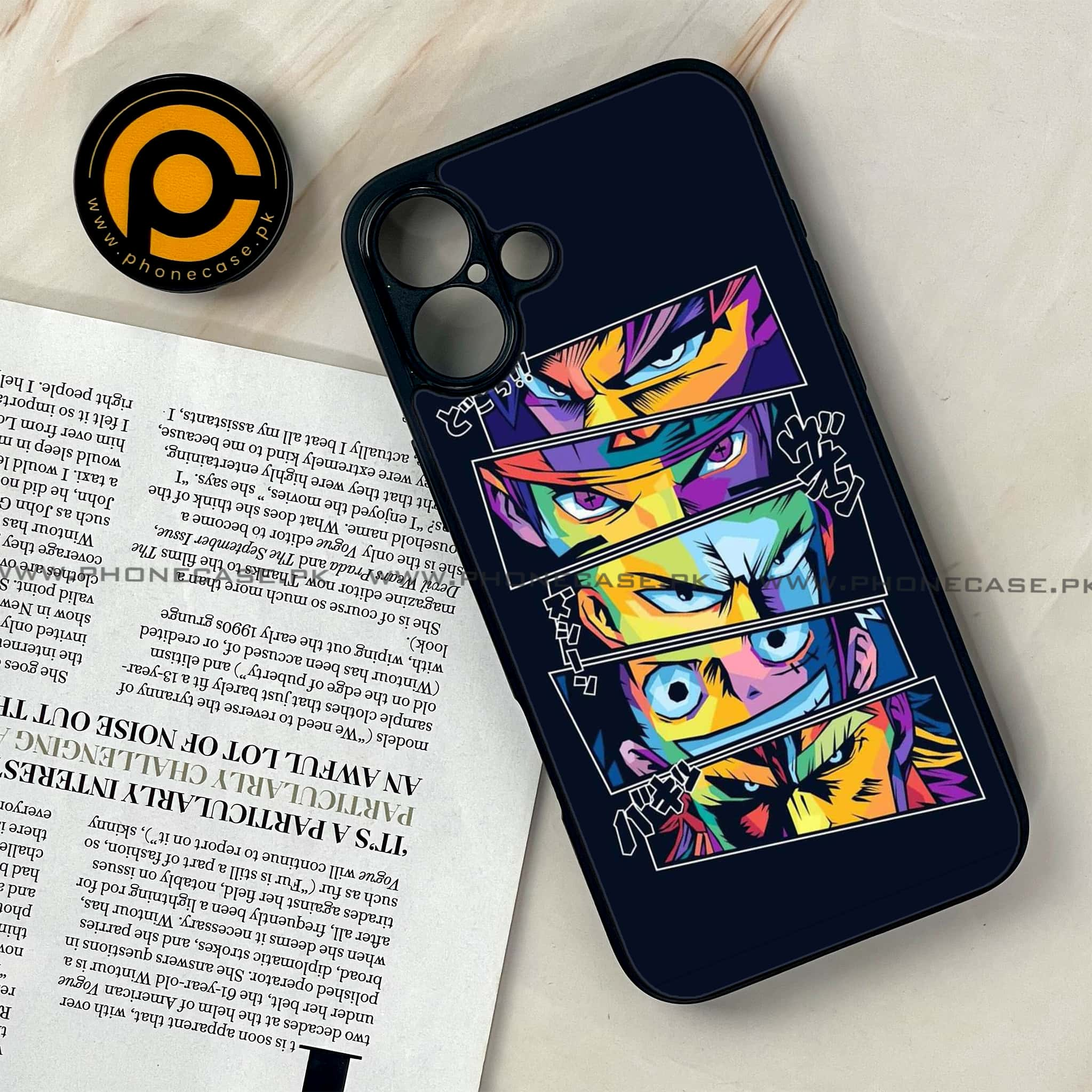 iPhone 16 - Anime 2.0 Series - Premium Printed Glass soft Bumper shock Proof Case