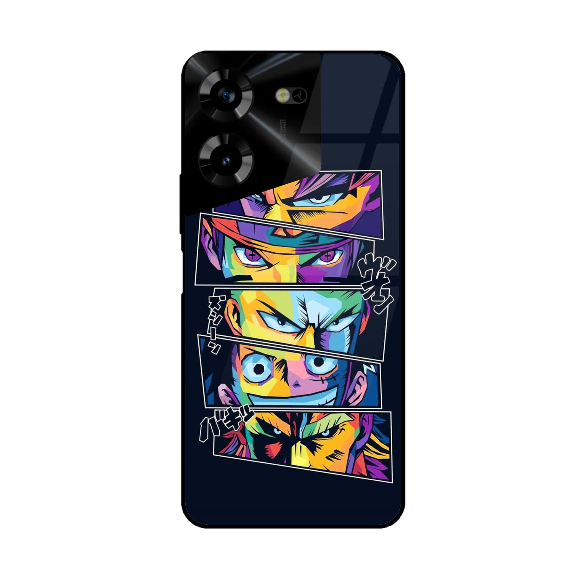 Tecno Pova 5 Pro - Anime 2.0 Series - Premium Printed Glass soft Bumper shock Proof Case