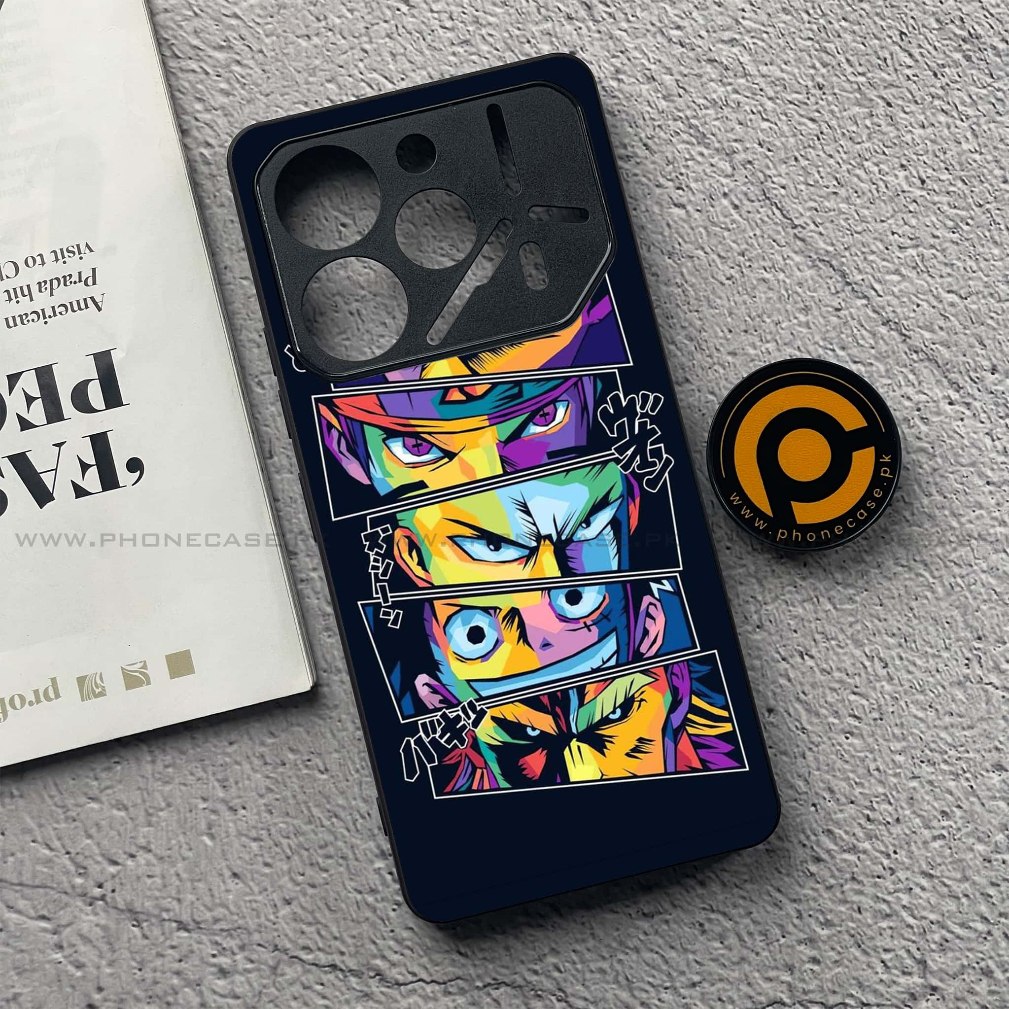 Tecno Pova 6 Pro - Anime 2.0 Series - Premium Printed Glass soft Bumper shock Proof Case