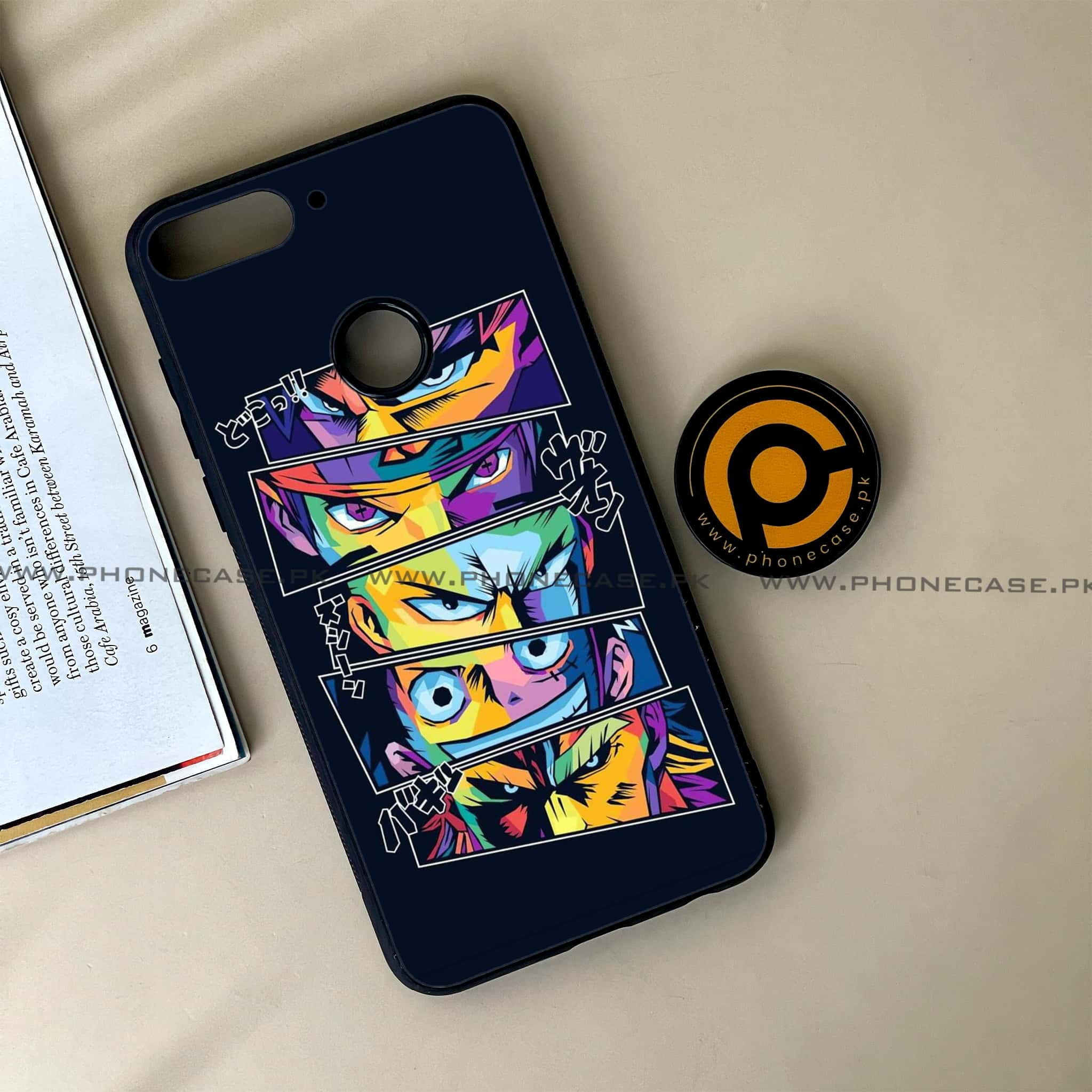 Huawei Y7 Prime (2018) - Anime 2.0 Series - Premium Printed Glass soft Bumper shock Proof Case