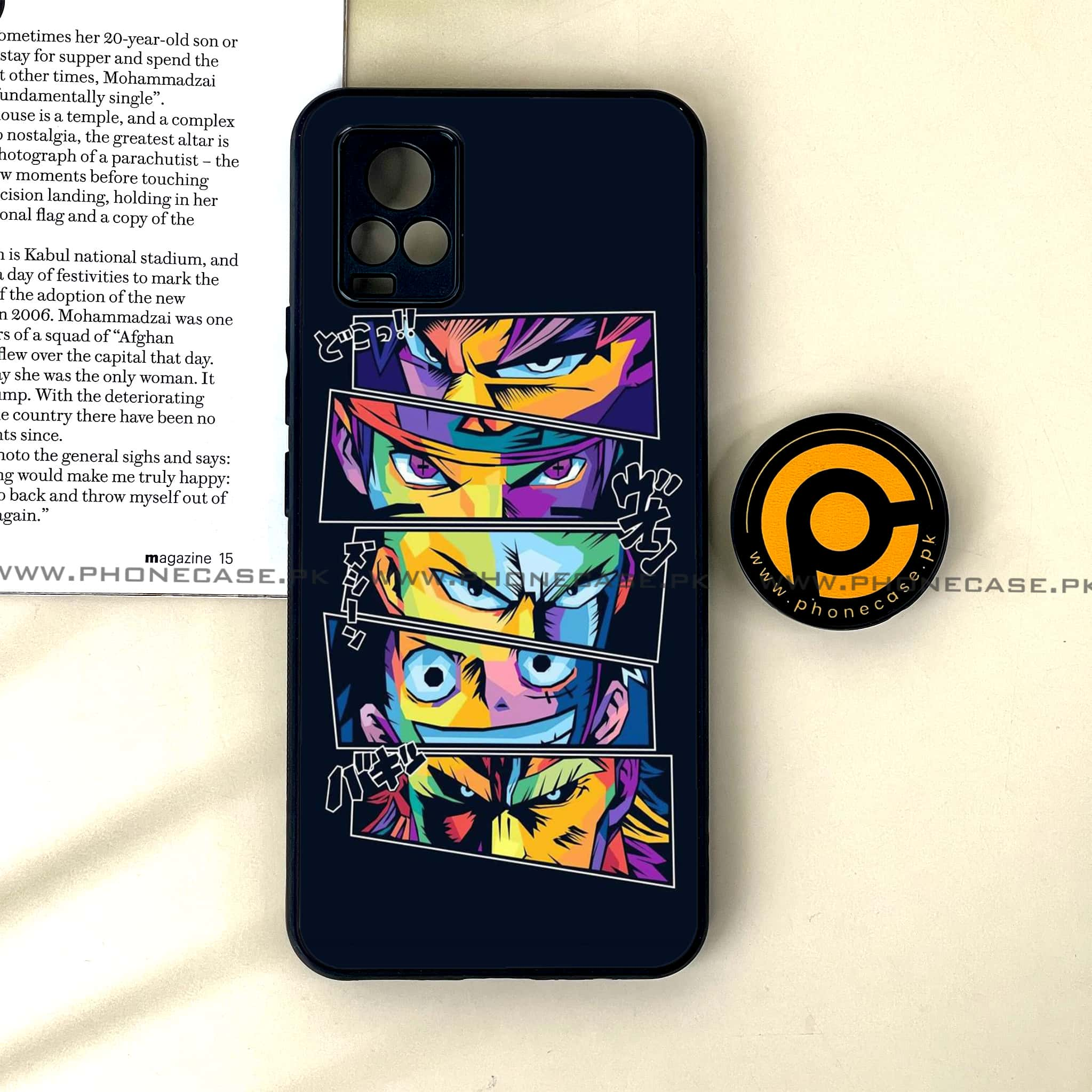 Vivo V20 - Anime 2.0 Series - Premium Printed Glass soft Bumper shock Proof Case