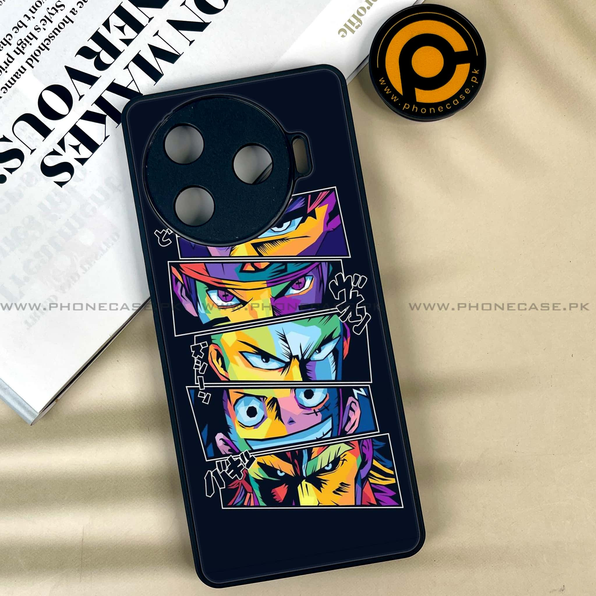 Tecno Camon 30 Pro - Anime 2.0 Series - Premium Printed Glass soft Bumper shock Proof Case