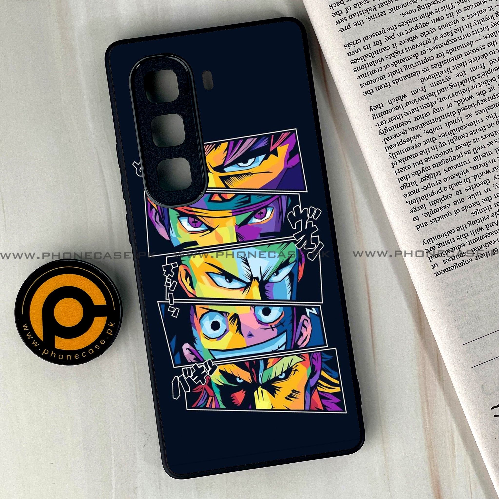 Infinix Hot 50 Pro Plus - Anime 2.0 Series - Premium Printed Glass soft Bumper shock Proof Case