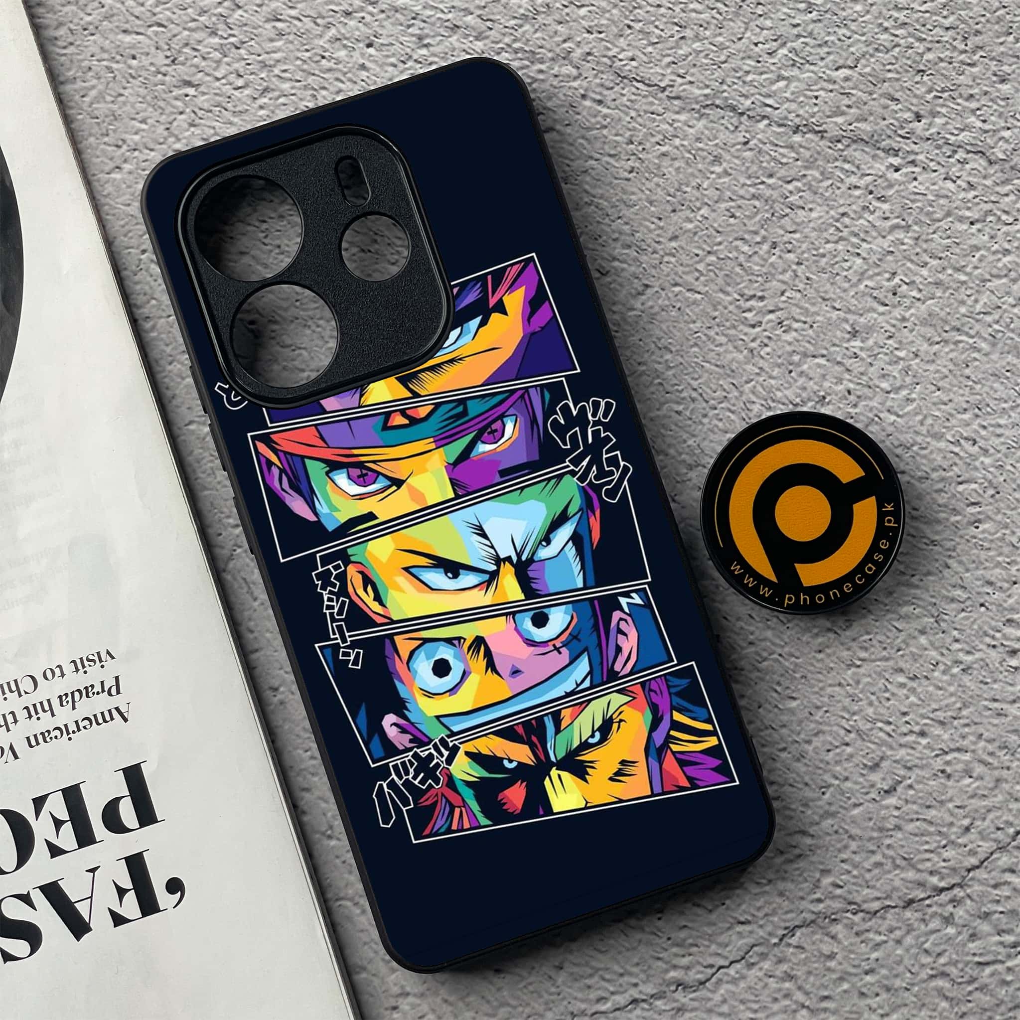 Xiaomi Redmi Note 14 - Anime 2.0 Series - Premium Printed Glass soft Bumper shock Proof Case