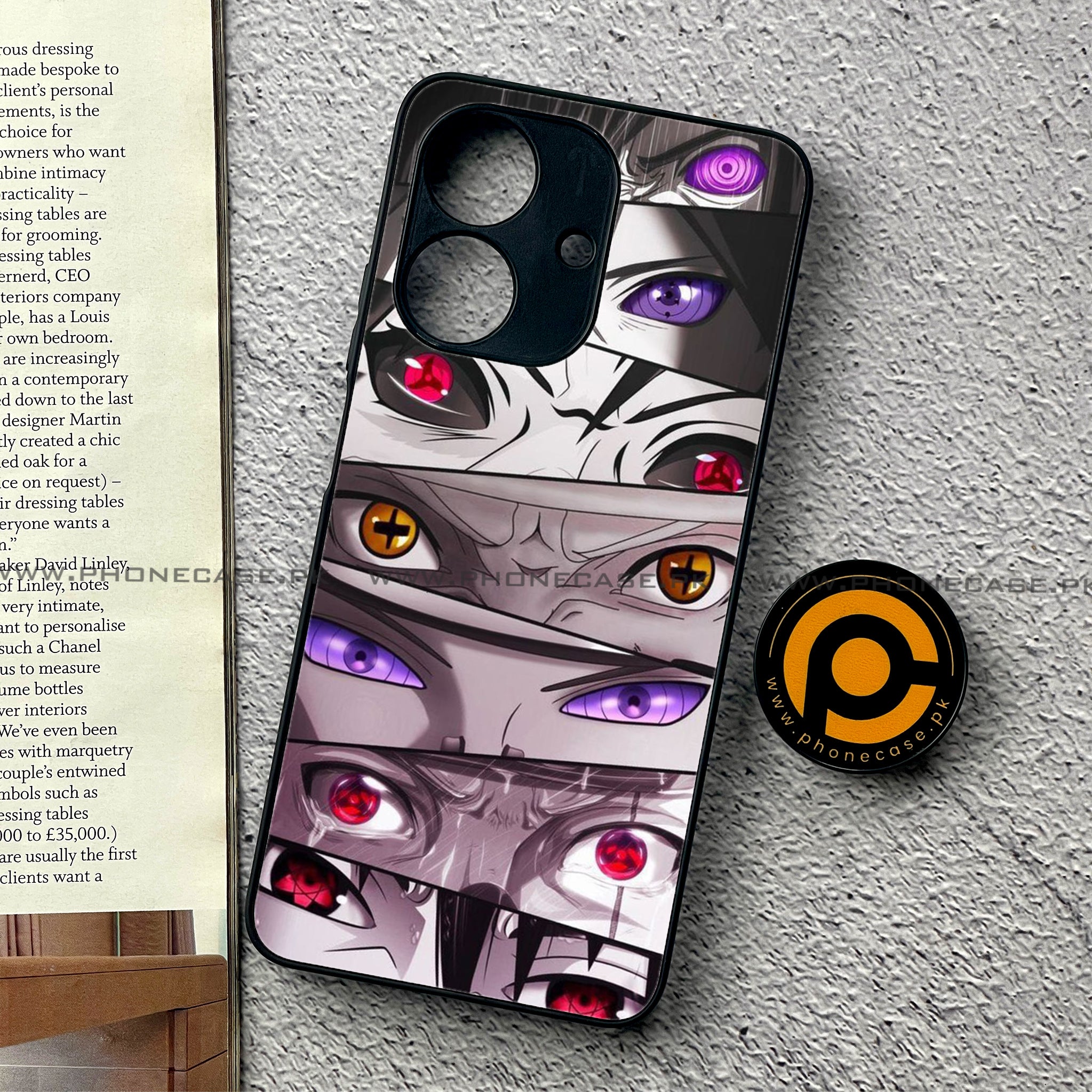 Realme Note 60 - Anime Series - Premium Printed Glass soft Bumper shock Proof Case