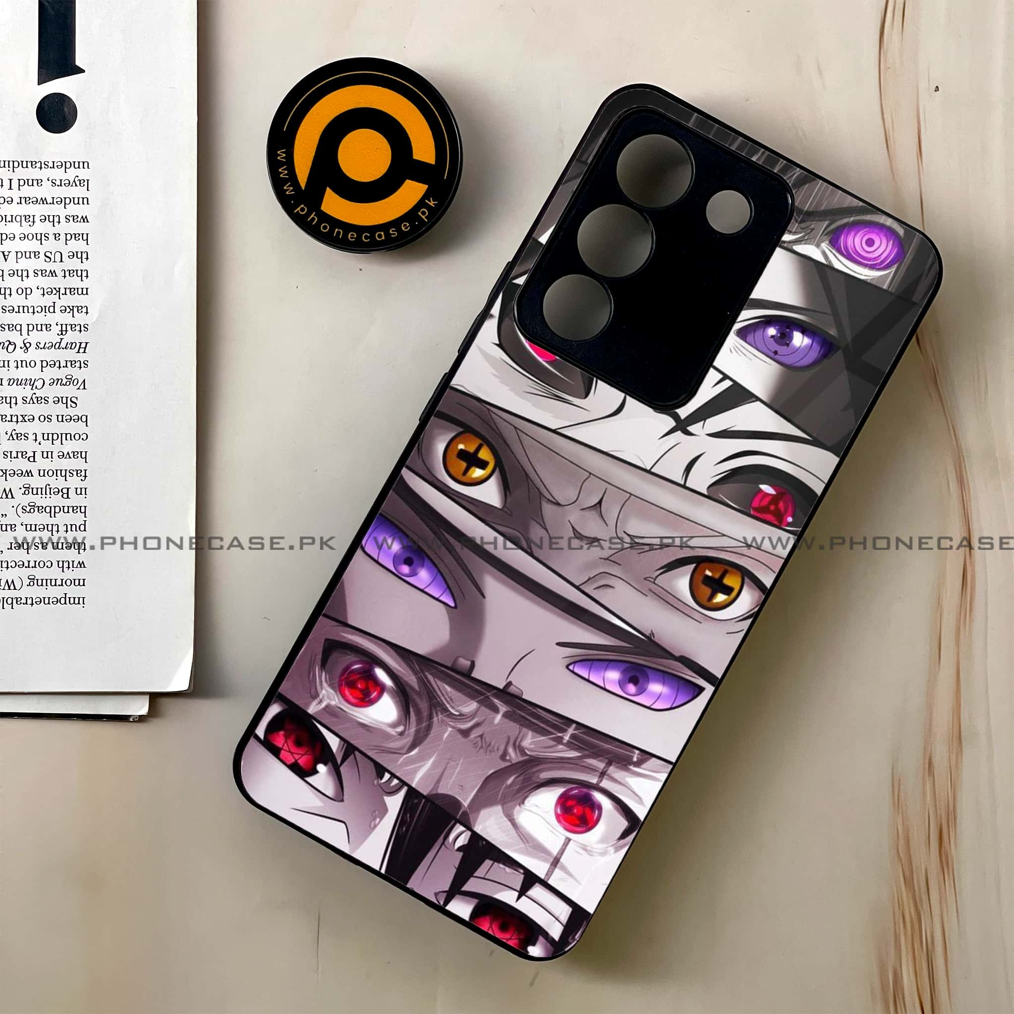 Vivo V29e - Anime 2.0 Series - Premium Printed Glass soft Bumper shock Proof Case