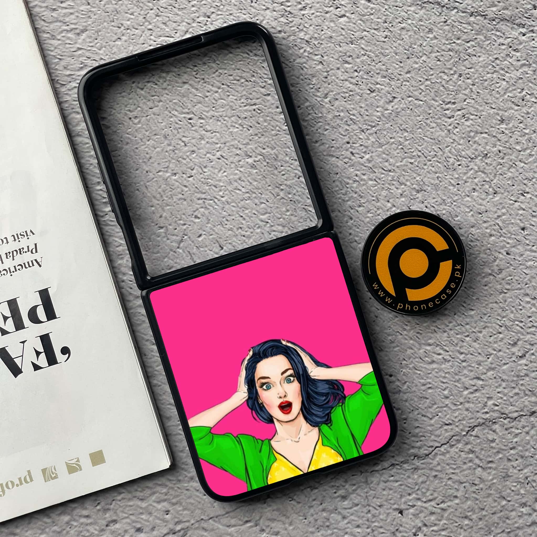 Xiaomi Mix Flip - Anime Girls Series - Premium Printed Glass soft Bumper shock Proof Case