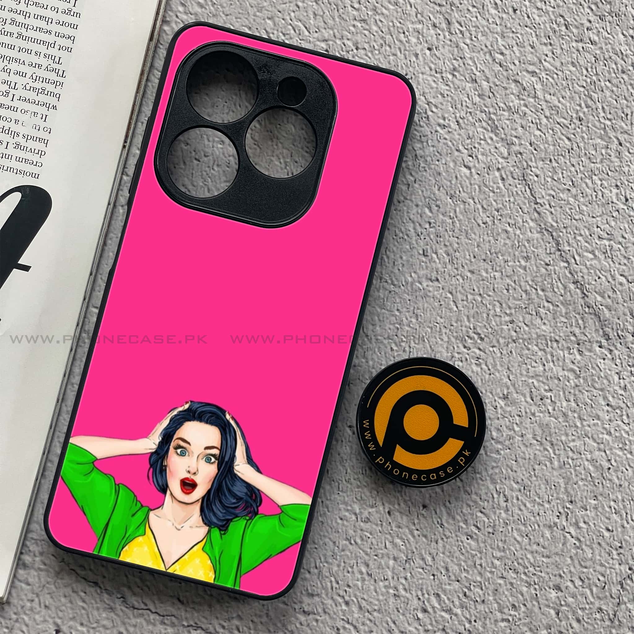 Infinix Smart 8 - Anime Girls Series - Premium Metal Printed soft Bumper shock Proof Case